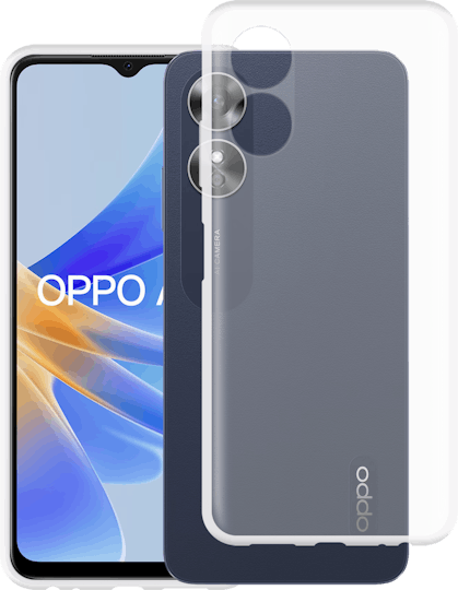 Just in Case OPPO A17 TPU Hoesje Transparant - Voorkant