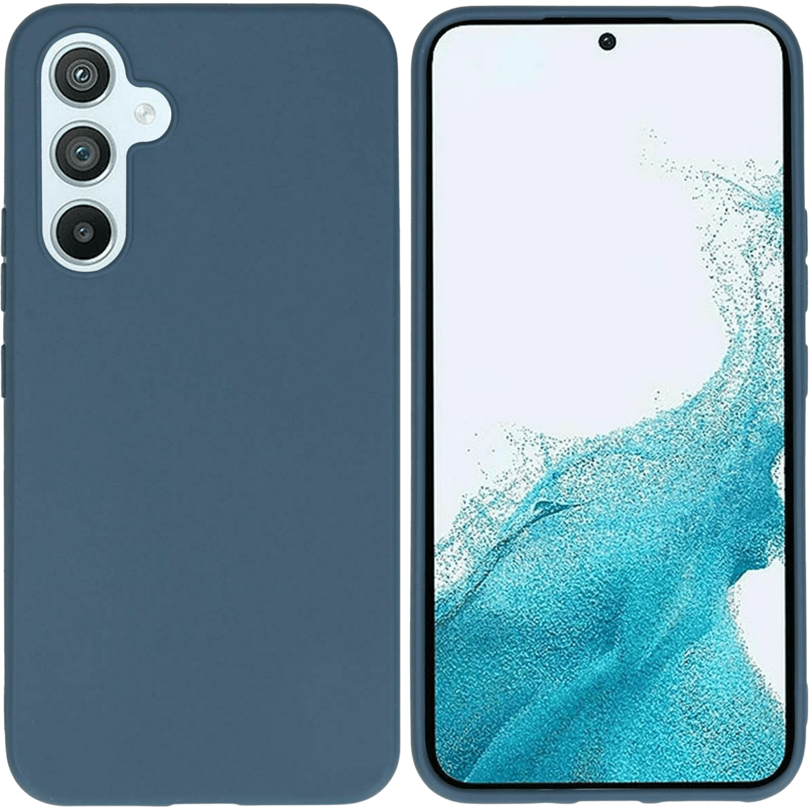 Kees Galaxy A54 Telefoonhoesje Blauw - Voorkant