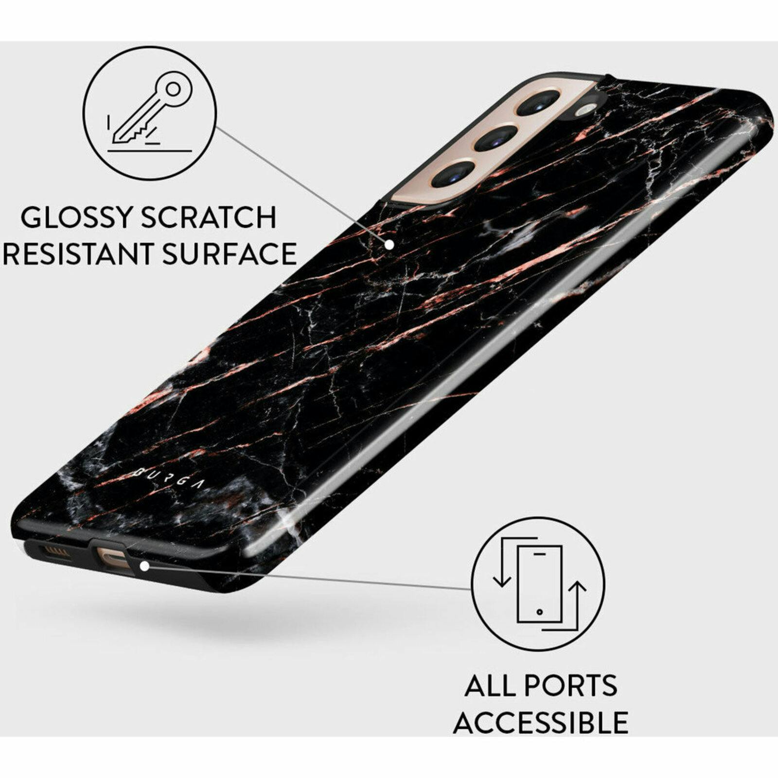 Burga Galaxy S22 Plus Hoesje Rose Gold Marble
