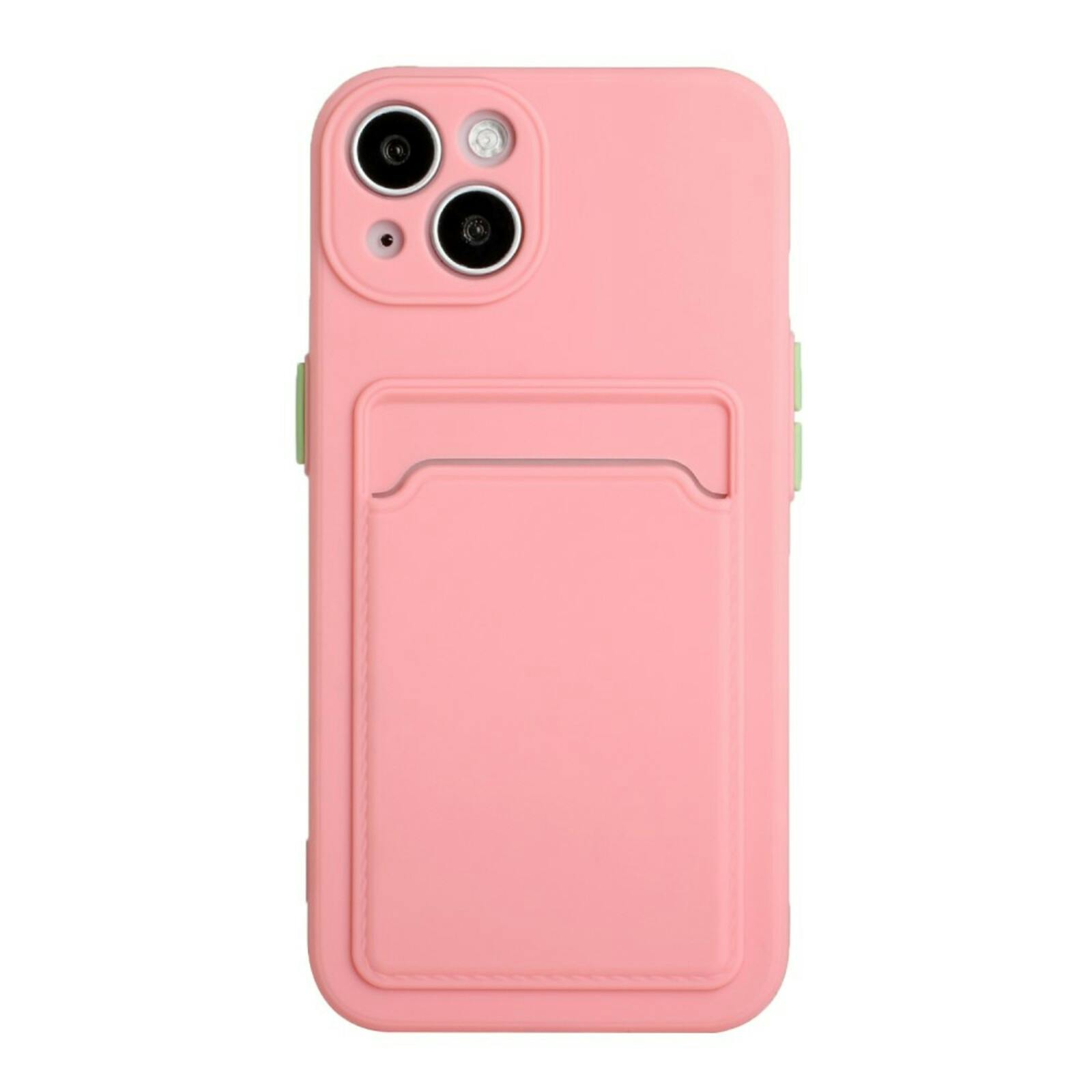CaseBody iPhone 13 Telefoonhoesje met Kaarthouder Roze