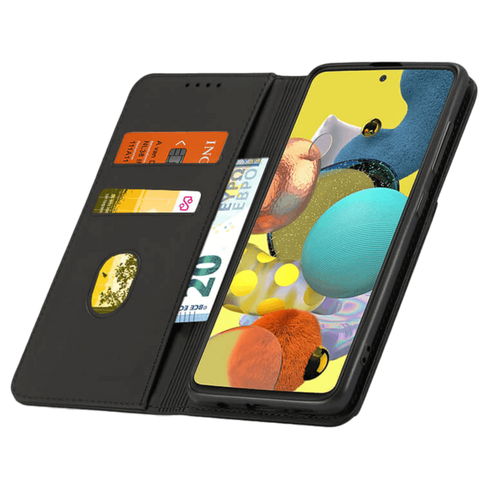 CaseBody Samsung Galaxy A12 Lux Bookcase Hoesje Zwart