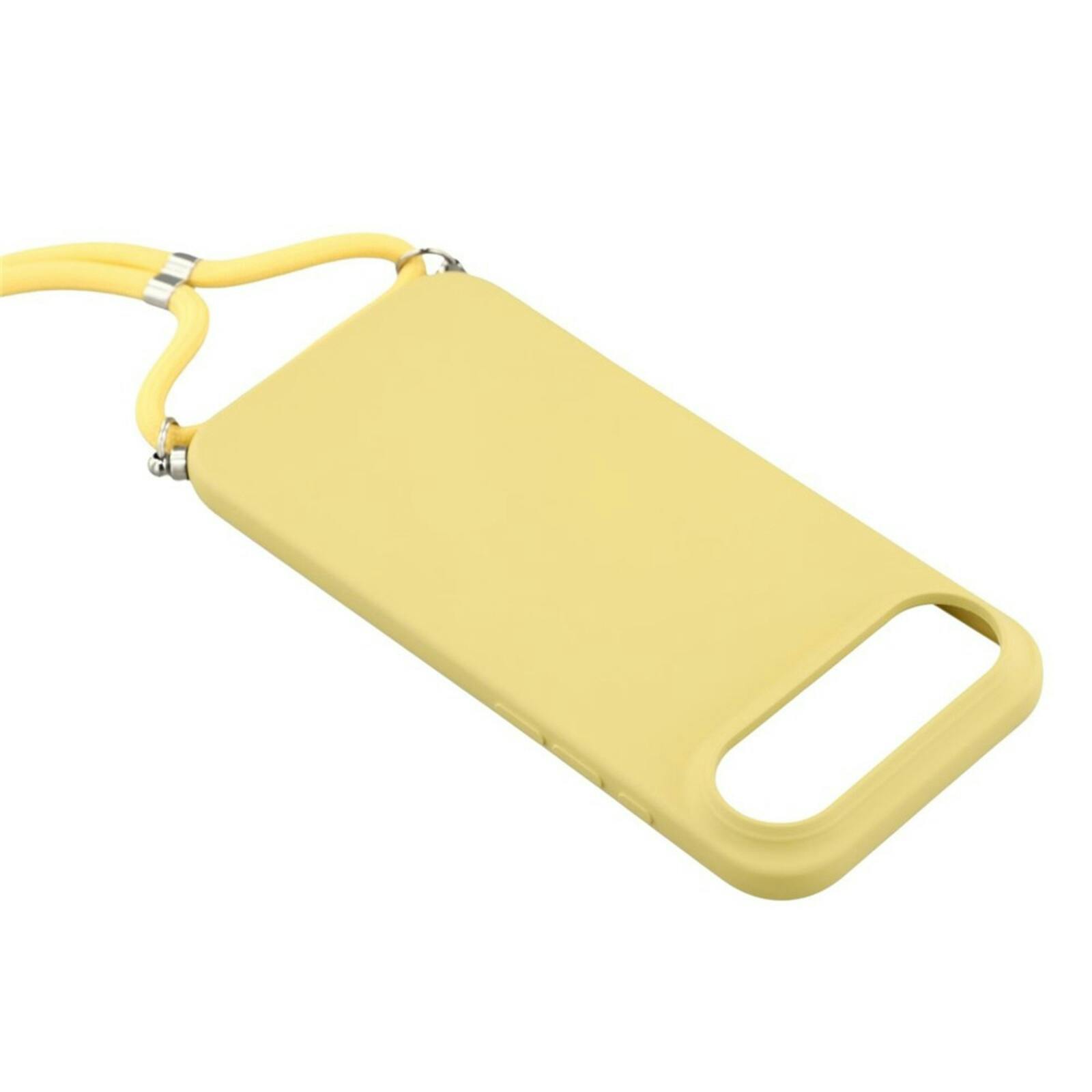 Mocaa Apple iPhone 17 Air Hoesje met Koord Geel