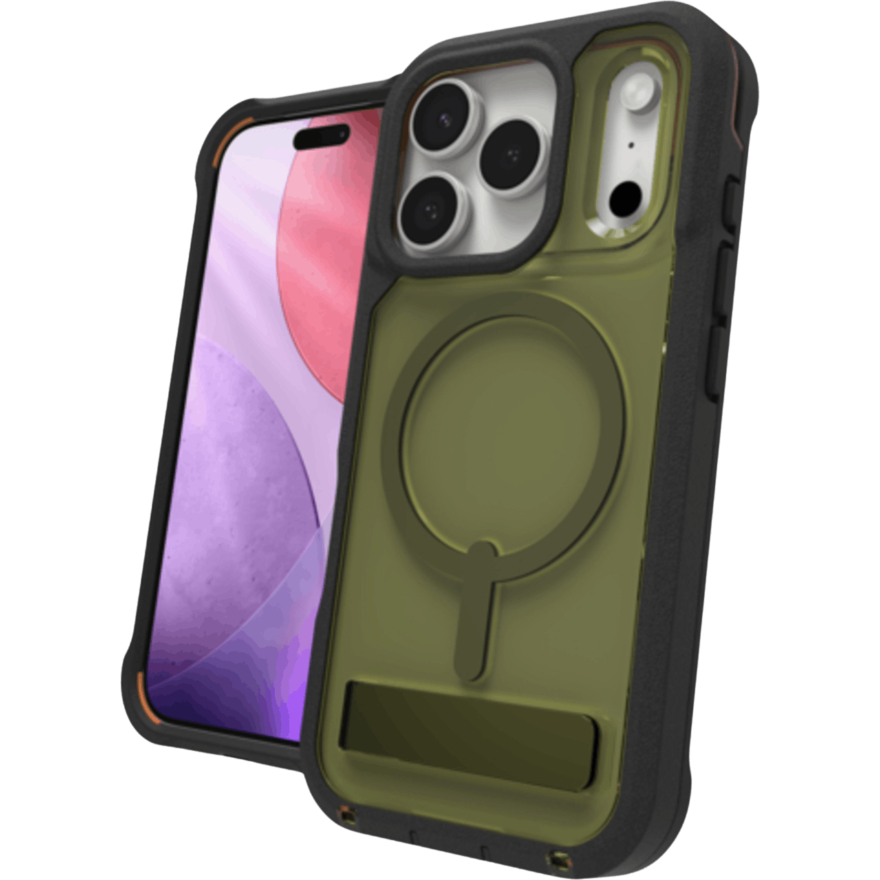 ZAGG iPhone 17 Pro MagSafe Rainier Kickstand Case Khaki