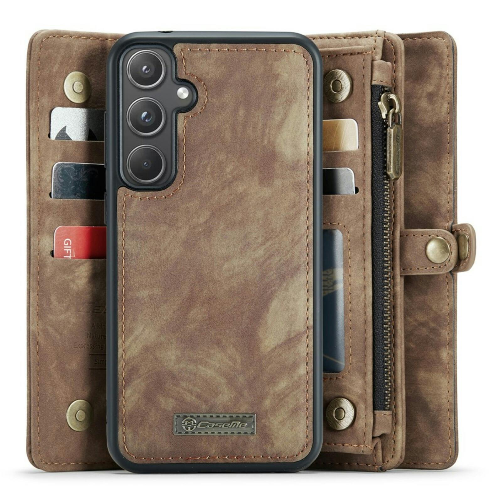 Caseme Samsung A55 Vintage Wallet Hoesje Bruin