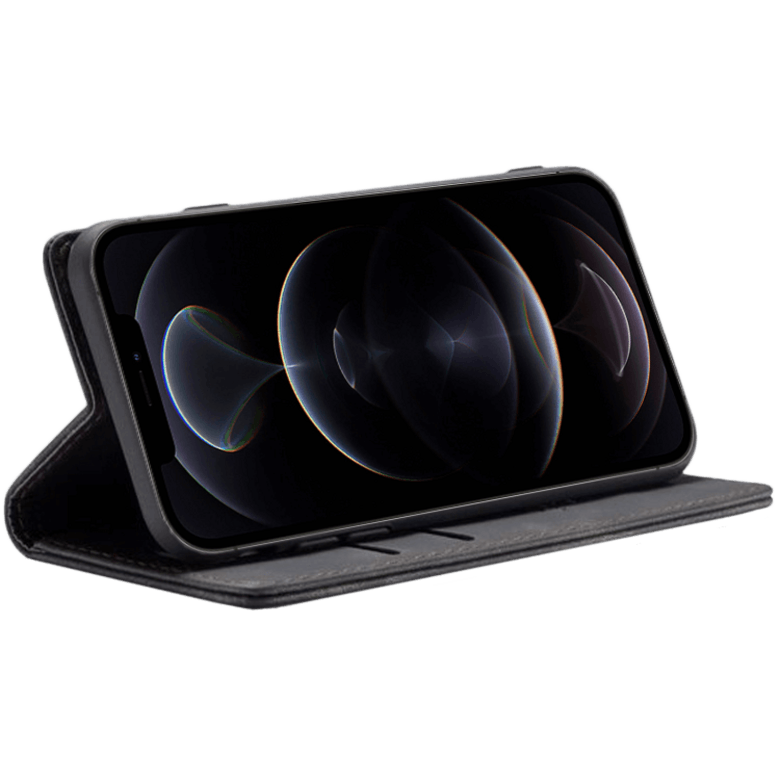 Caseme iPhone 12 Pro Max Business Wallet Bookcase Hoesje Zwart