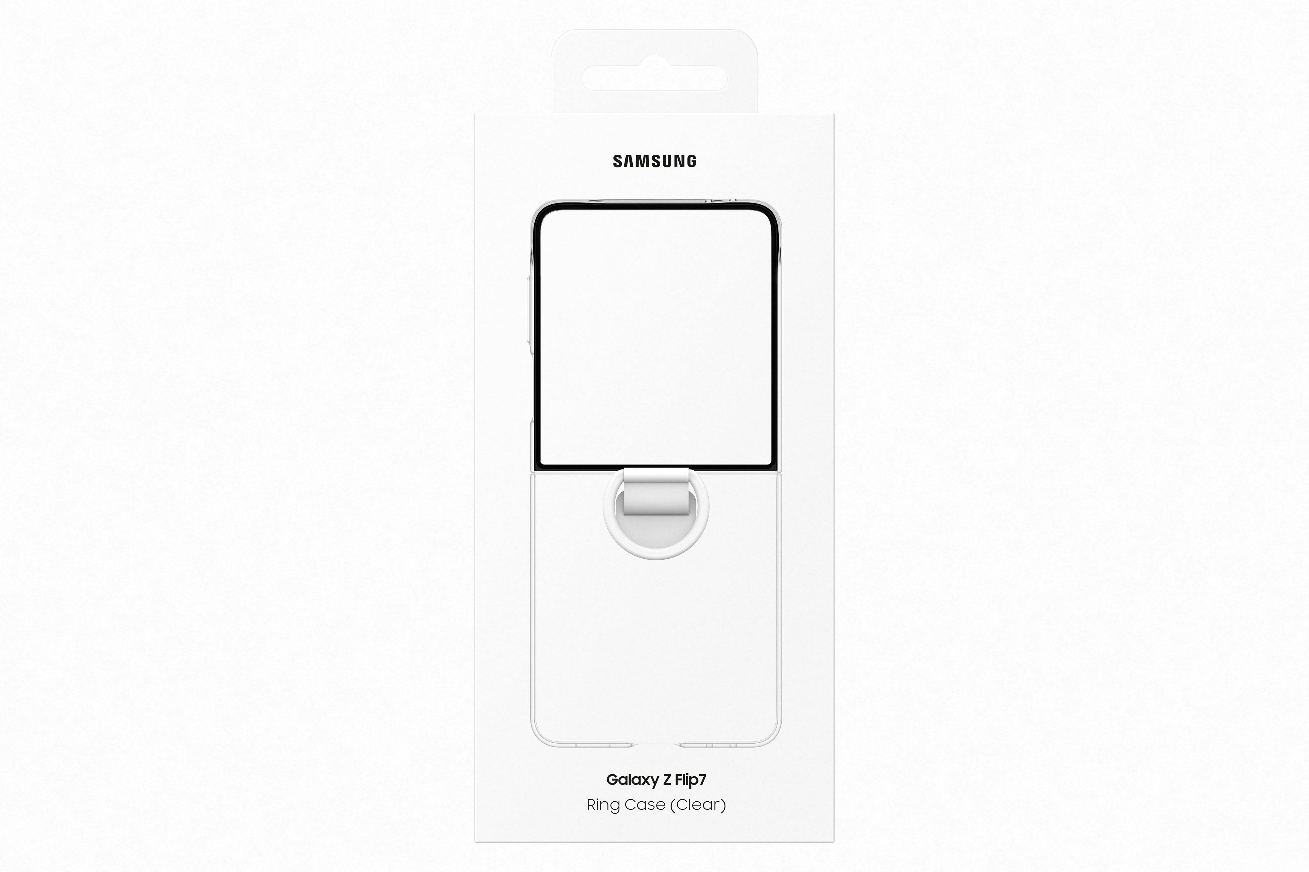 Samsung Galaxy Z Flip7 Siliconen Ring Case Transparant