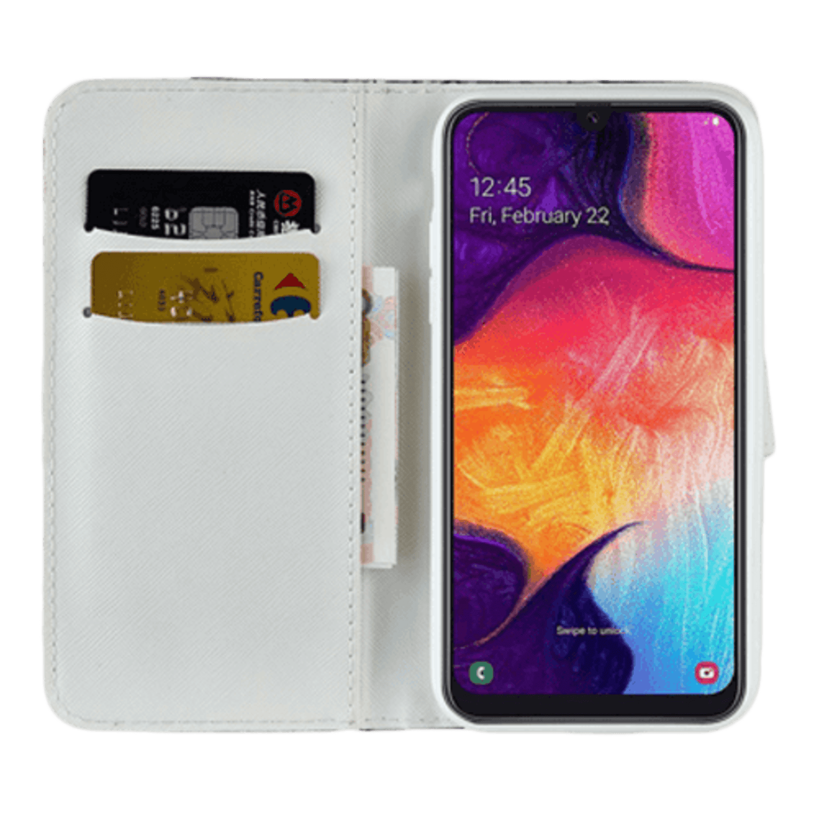 CaseBody Samsung Galaxy A20e Strass Wallet Blauw