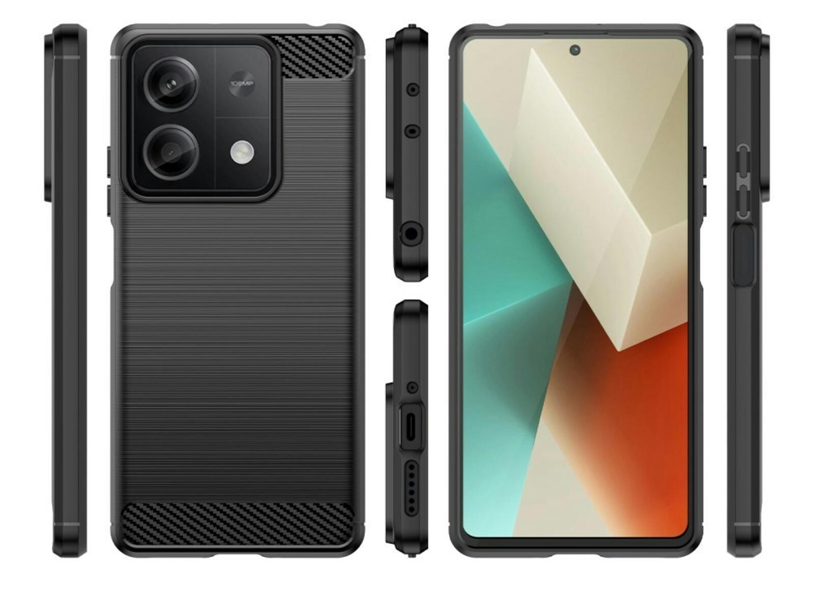 Mocaa Xiaomi Redmi Note 13 5G Schokbestendig Hoesje Zwart