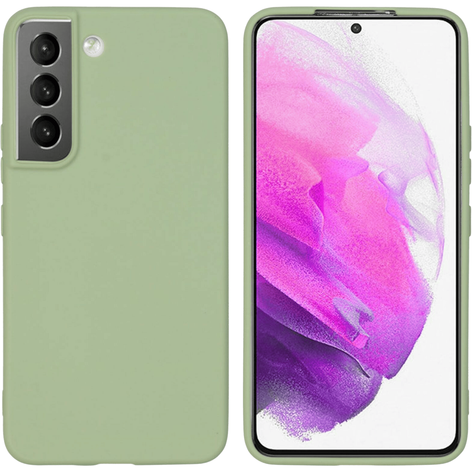 Kees Galaxy S22 Telefoonhoesje Olijfgroen - Voorkant