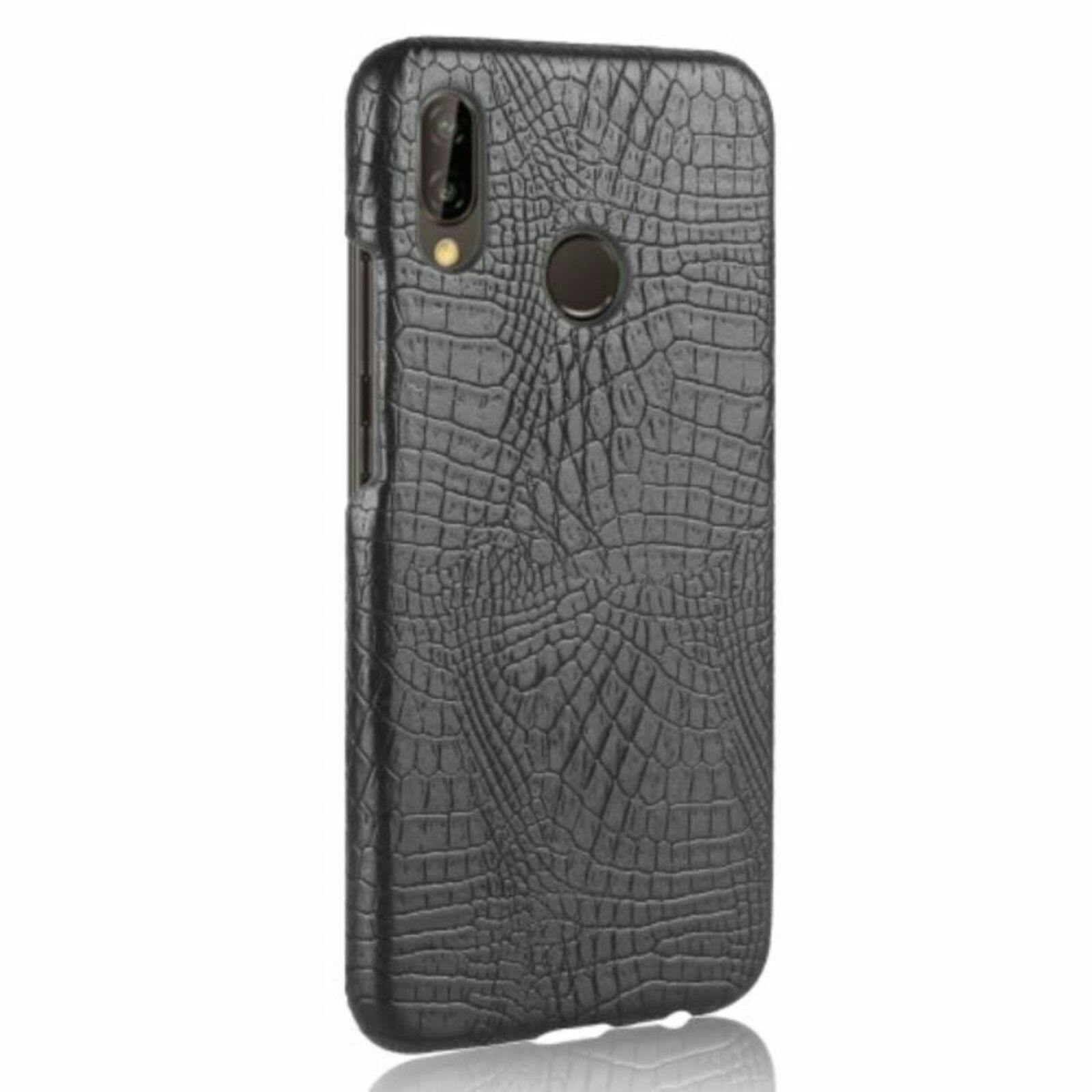CaseBody Huawei P20 Lite Crocskin Hoesje Zwart