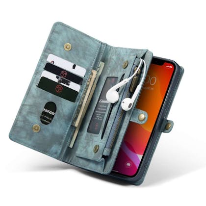 Caseme iPhone 12 Mini Wallet Case All in One Blue Green