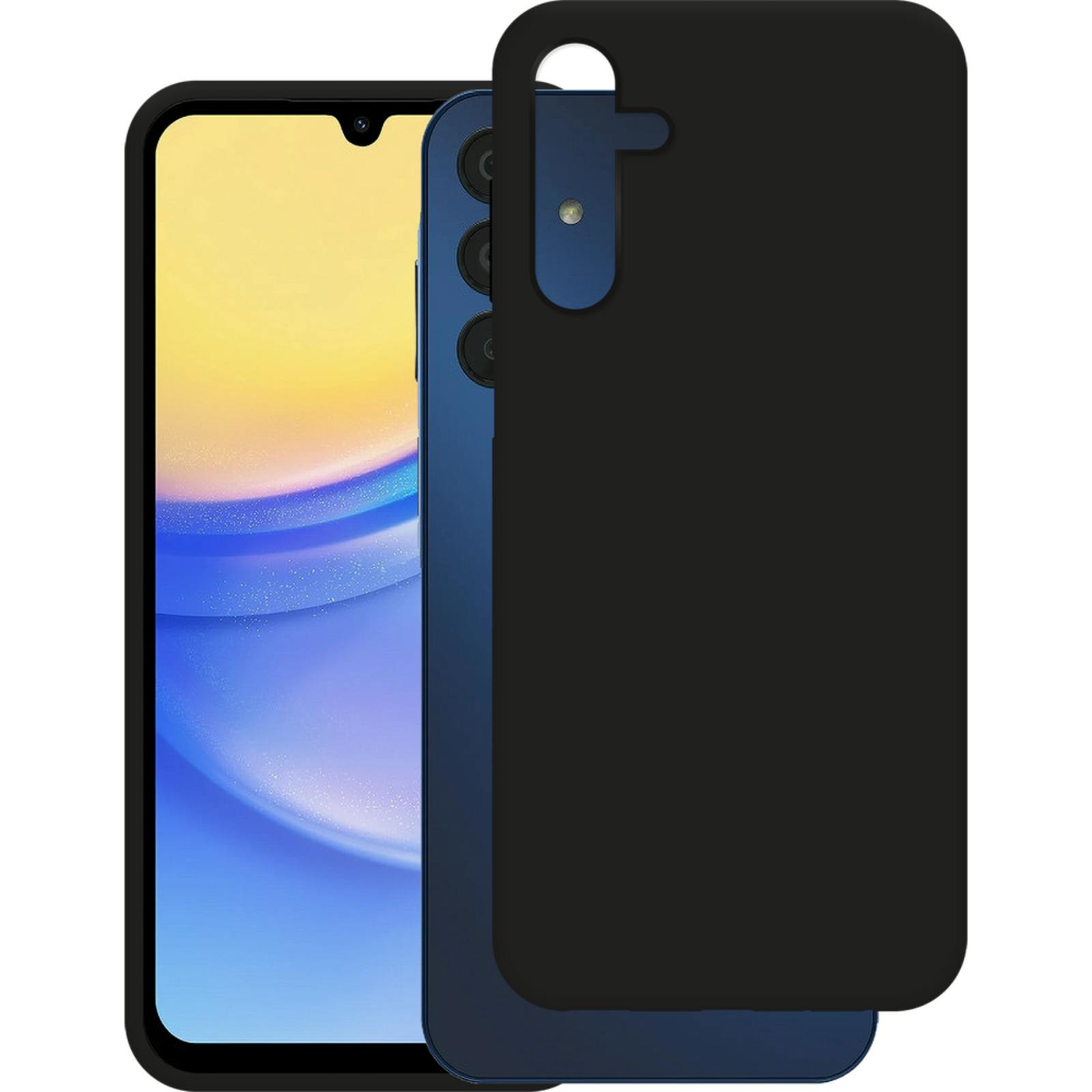 Just in Case Galaxy A15 TPU Hoesje Met Draagkoord Zwart