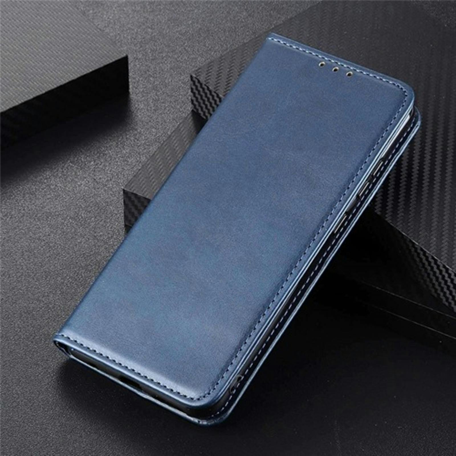 CaseBody Samsung S24 / S25 Real Leather Wallet Hoesje Blauw