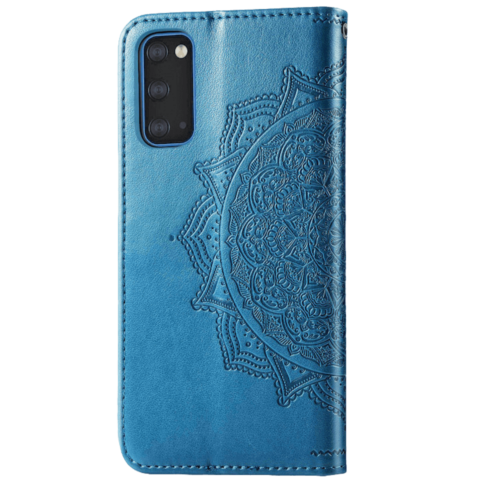 Comfycase Samsung Galaxy S20 Mandala Booklet Telefoonhoesje Blauw