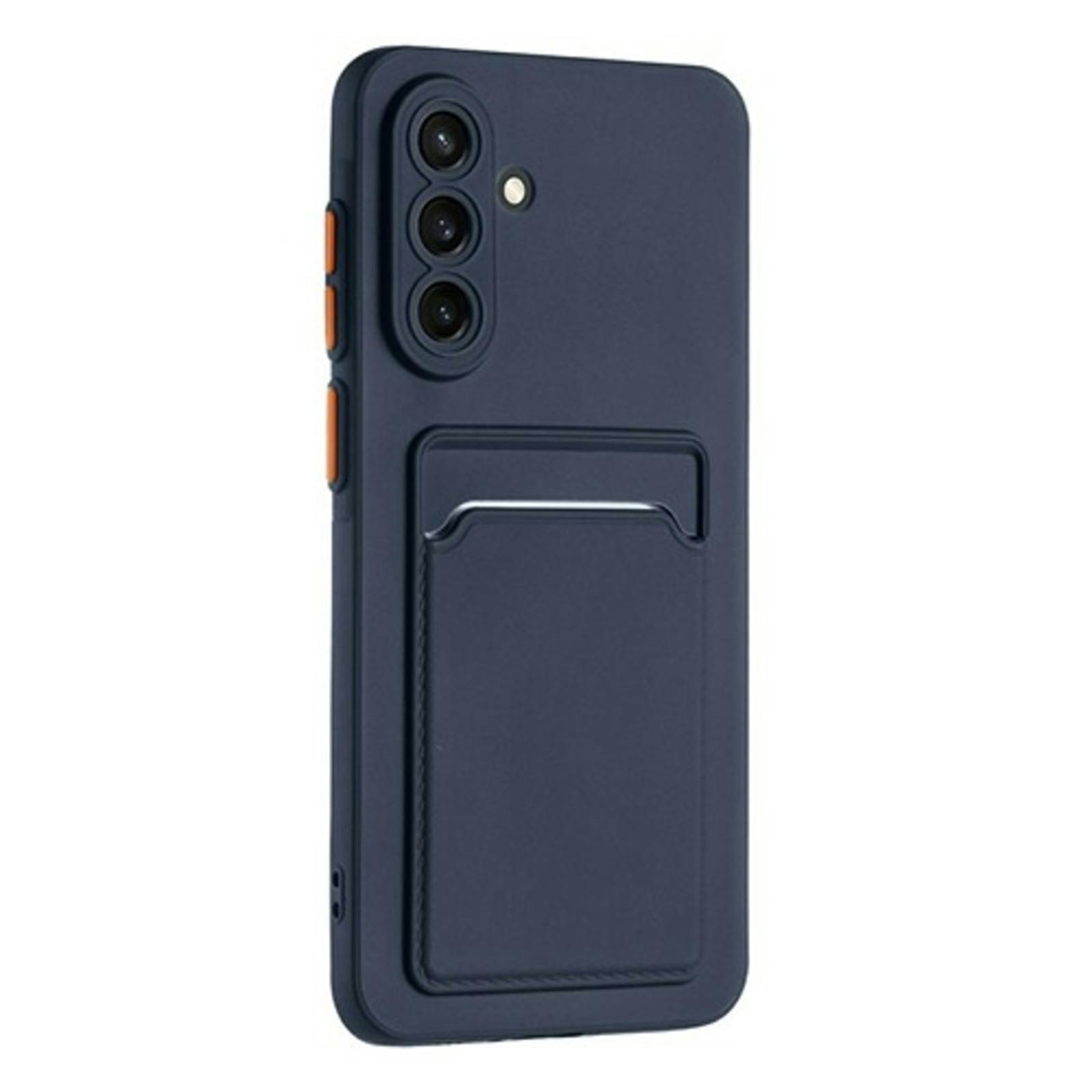 CaseBody Samsung Galaxy A56 Telefoonhoesje met Kaarthouder Blauw