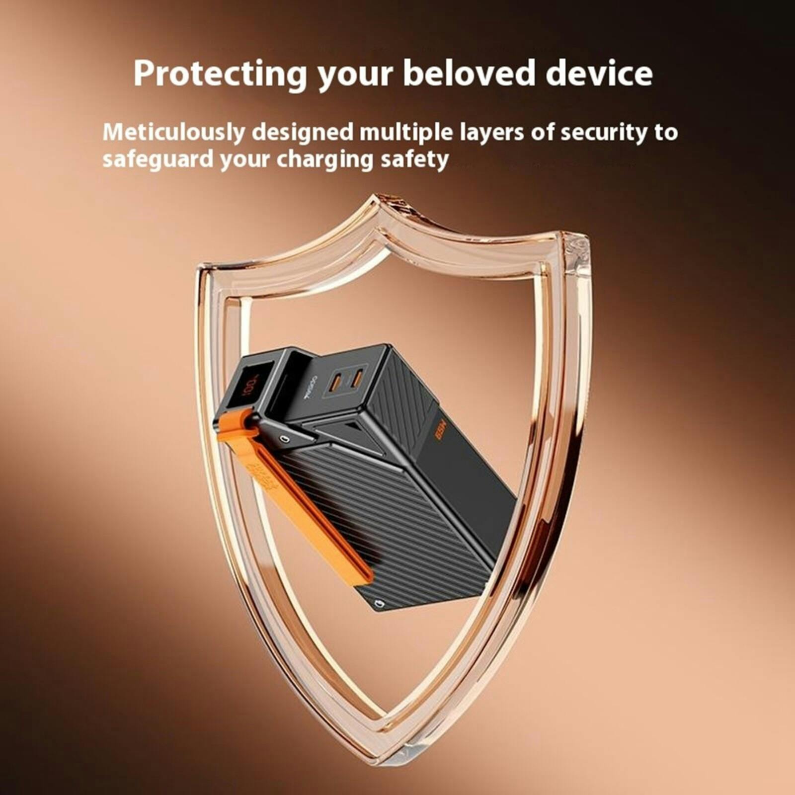 Yesido 20.000mAh 65W Fast Charging Portable Powerbank Zwart 20.000 mAh