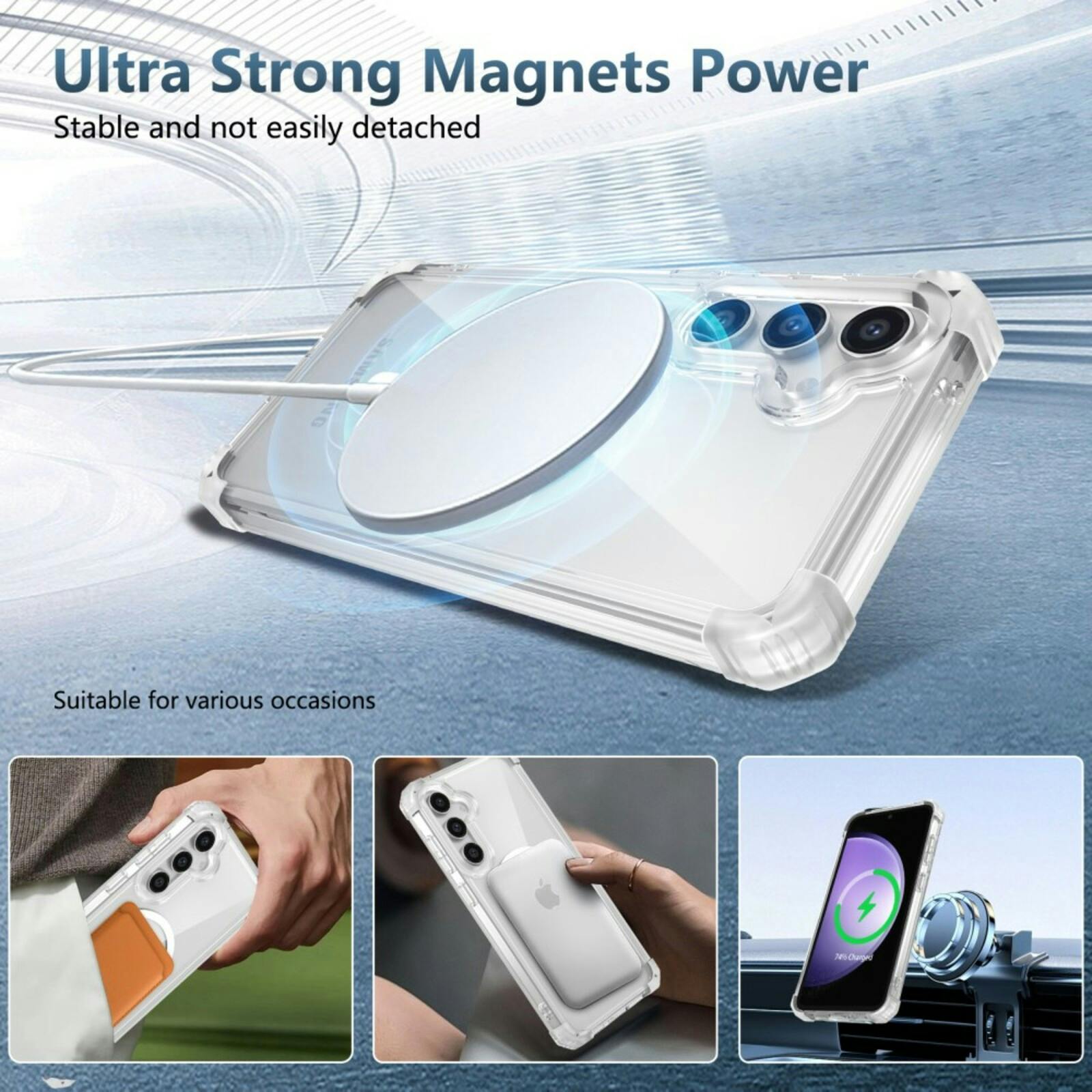 Comfycase Samsung Galaxy S23 FE Impact MagSafe Hoesje Transparant