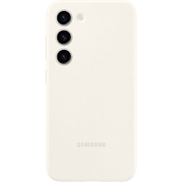 Samsung Galaxy S23 Siliconen Hoesje Wit - Voorkant