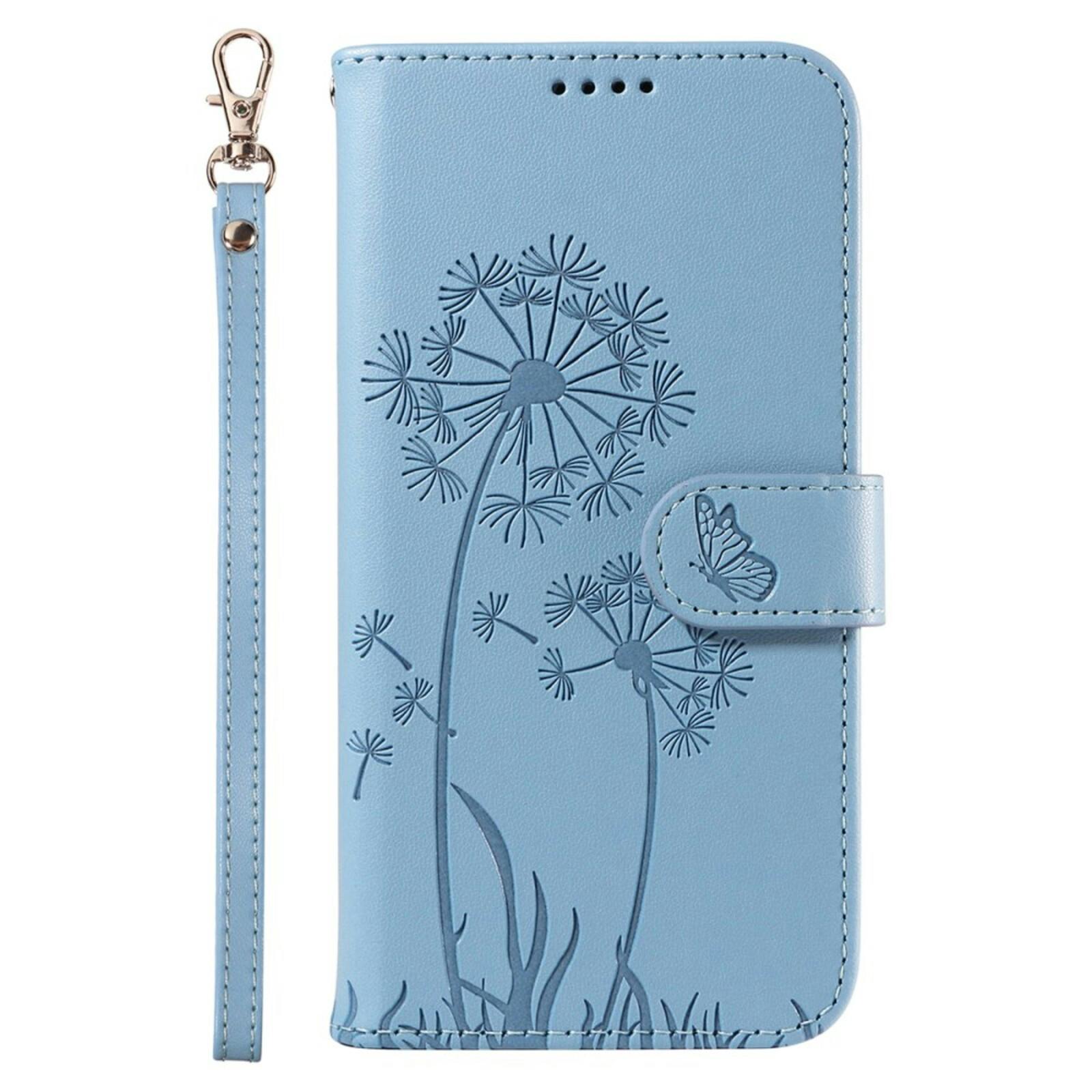 Comfycase Samsung S25 Plus / S24 Plus Dandelion Bookcase Hoesje Lichtblauw
