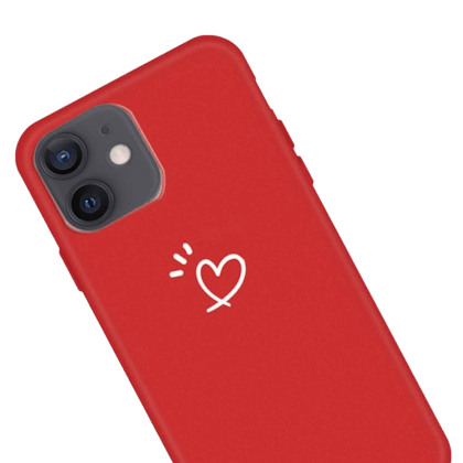 Mocaa iPhone 12 (Pro) Love Heart Case Rood