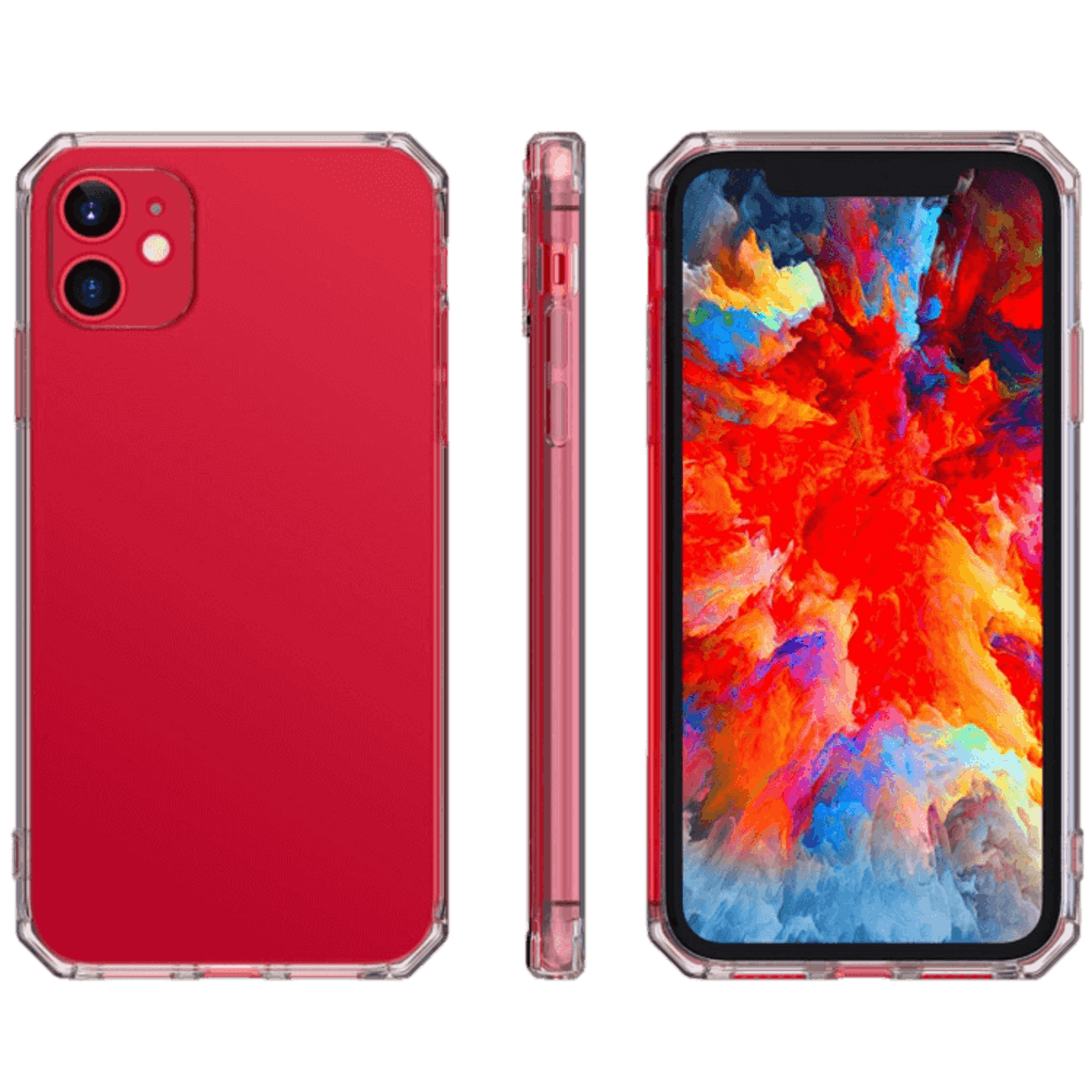 Fashion Iphone 12 Mini Naked Anti Shock Case Transparant