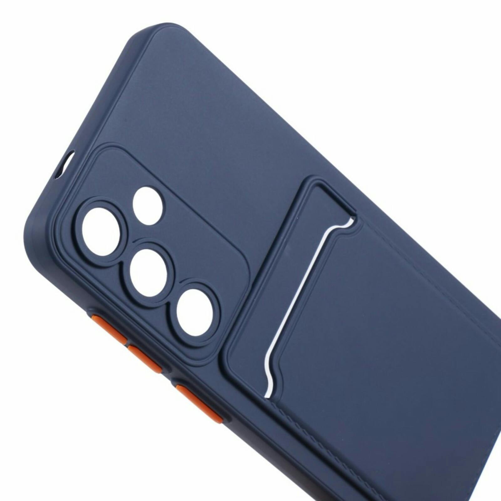 CaseBody Samsung A55 Telefoonhoesje met Kaarthouder Navy