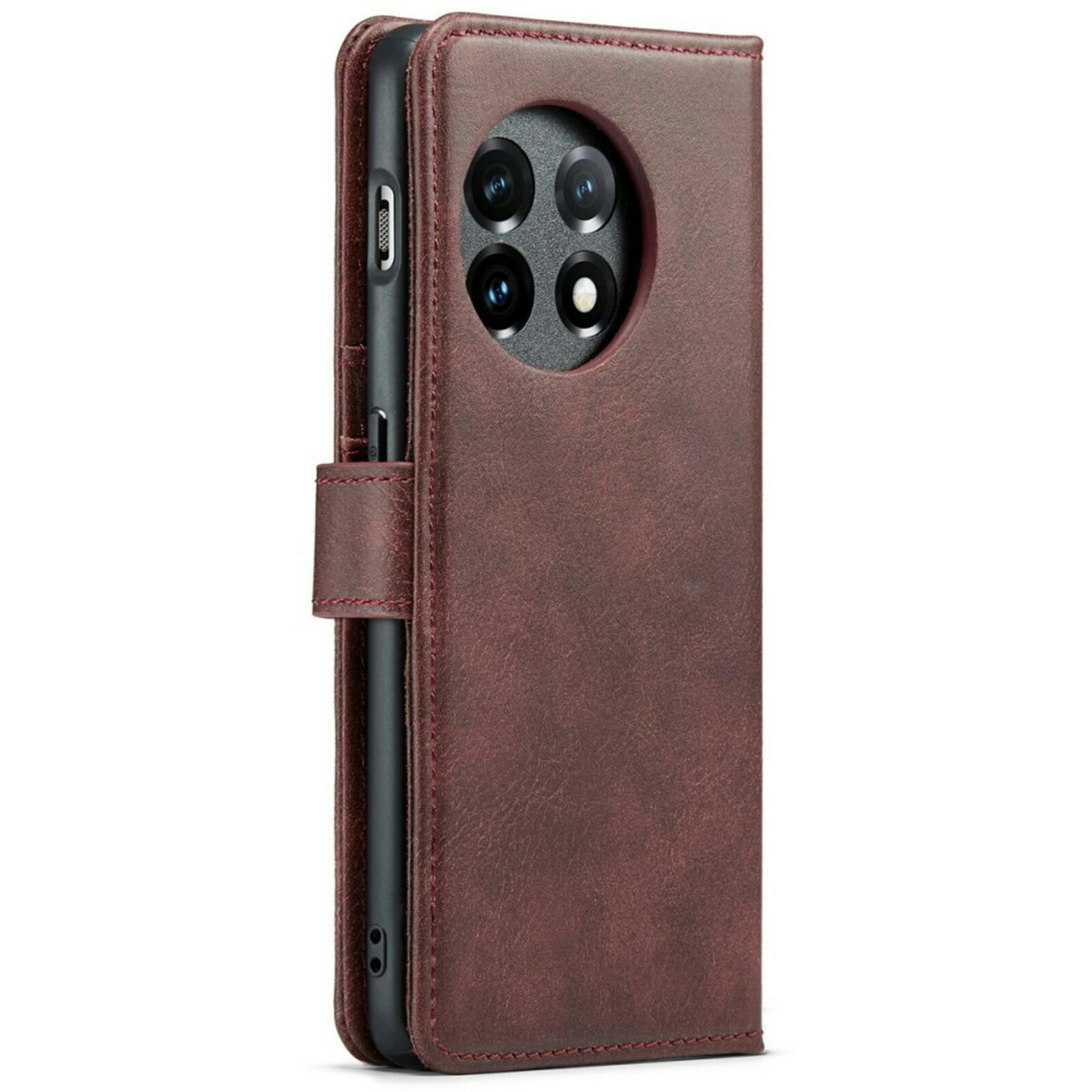 DG.MING OnePlus 11 Lederen 2-in-1 Wallet Hoesje Rood