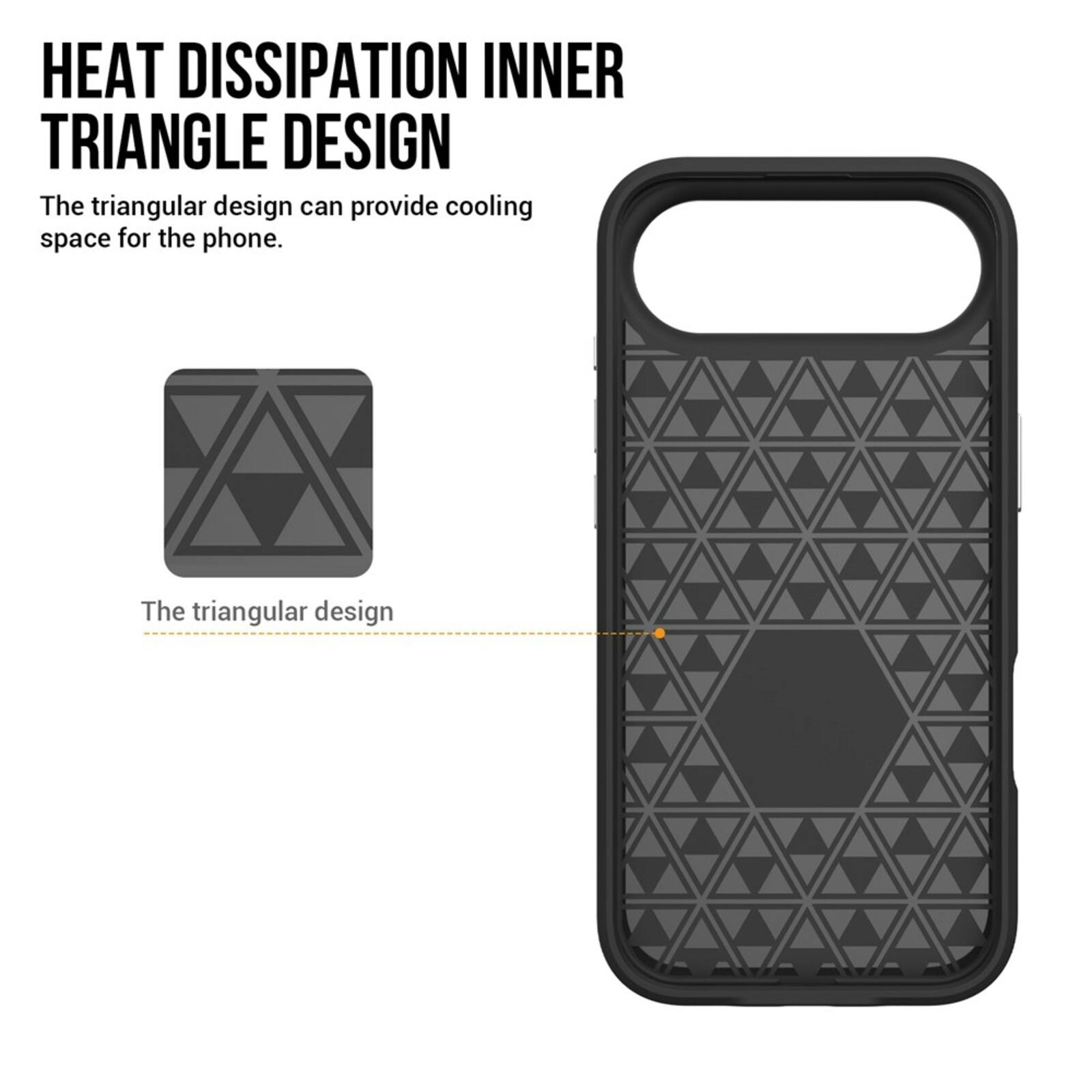 Mocaa Apple iPhone 17 Air Rugged MagSafe Hoesje Zwart