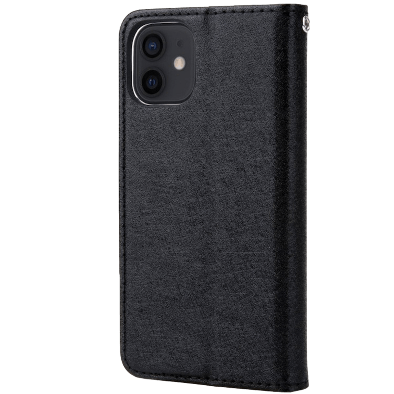 CMAI2 iPhone 12 Mini Silk Series Slank Bookcase Hoesje Zwart