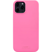 Holdit iPhone 12 (Pro) Siliconen Hoesje Bright Pink - Voorkant