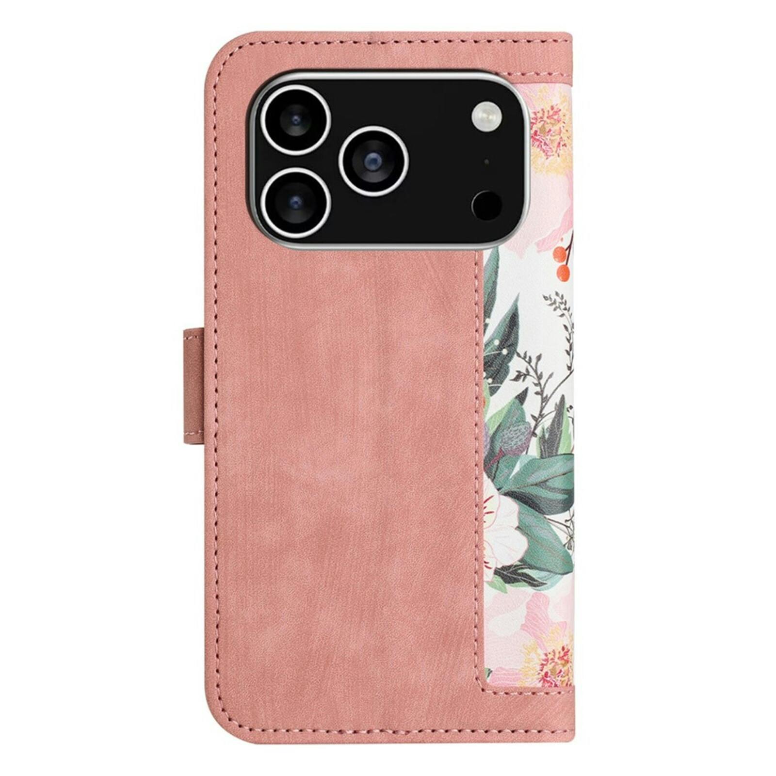 Mocaa Apple iPhone 17 Pro Floral Series Bookcase Roze