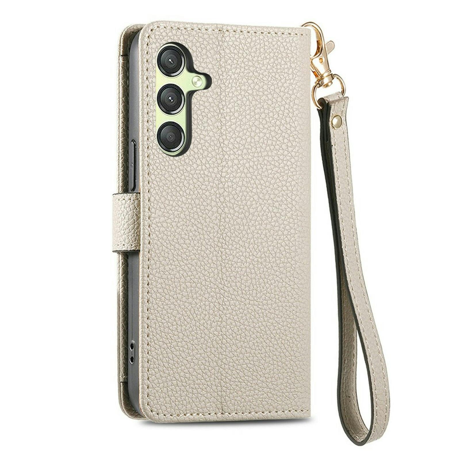 Mocaa Samsung Galaxy A25 Love Heart Wallet Hoesje Grijs