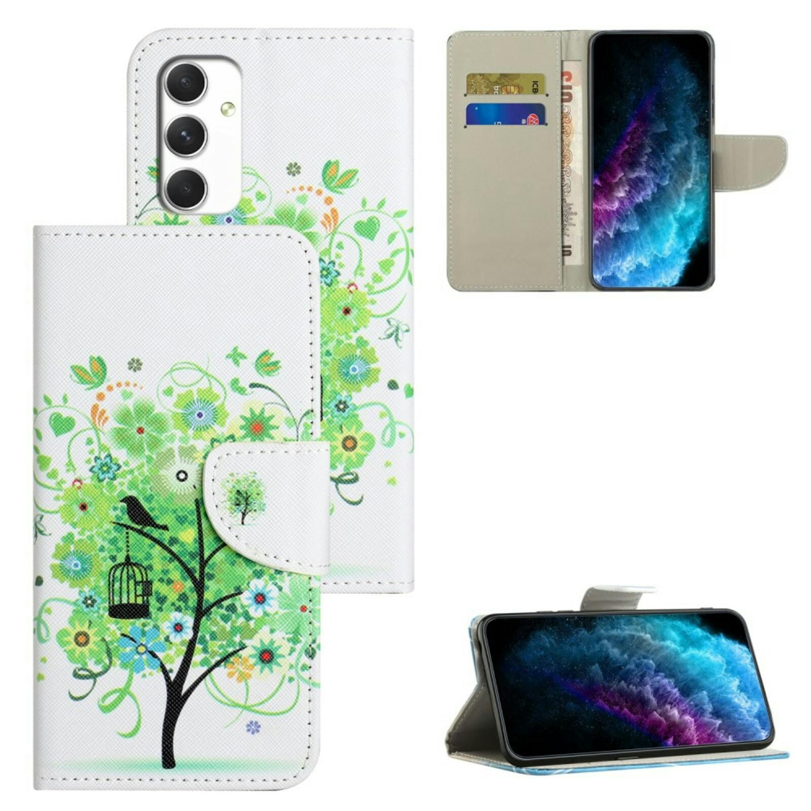 Mocaa Samsung Galaxy A16 Bookcase Hoesje Tree of Life Meerkleurig