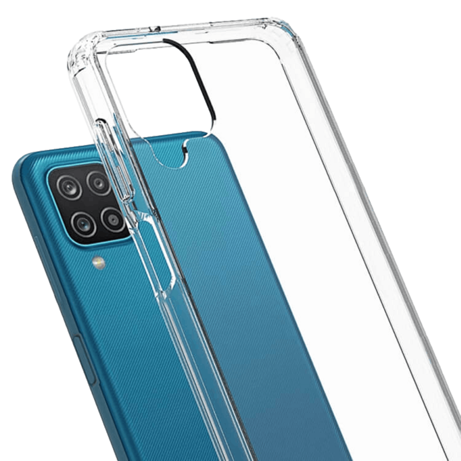 CaseBody Samsung Galaxy A12 Clear Guard Hoesje Transparant