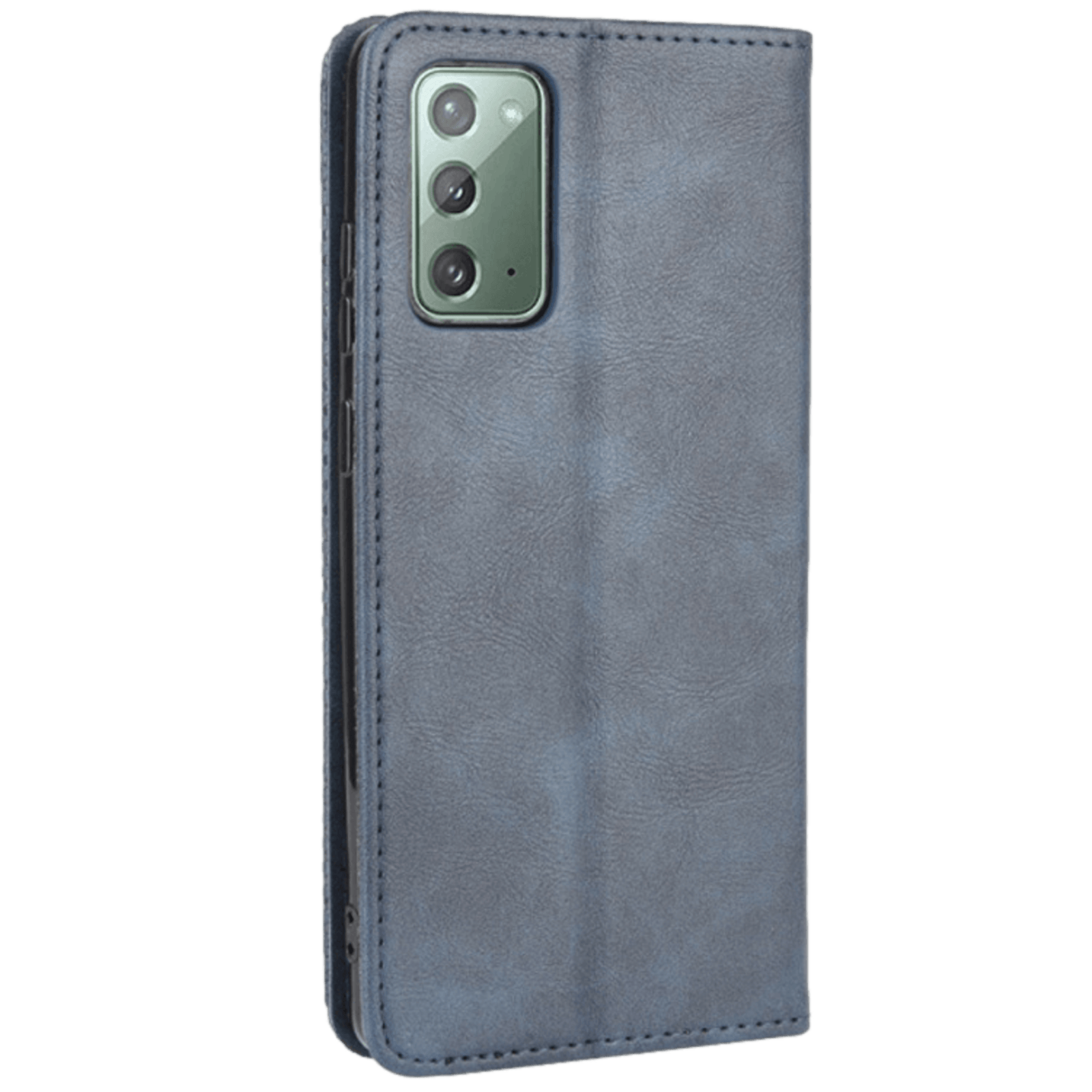 CaseBody Samsung Galaxy S20 Retro Hoesje met Pasruimte Blauw