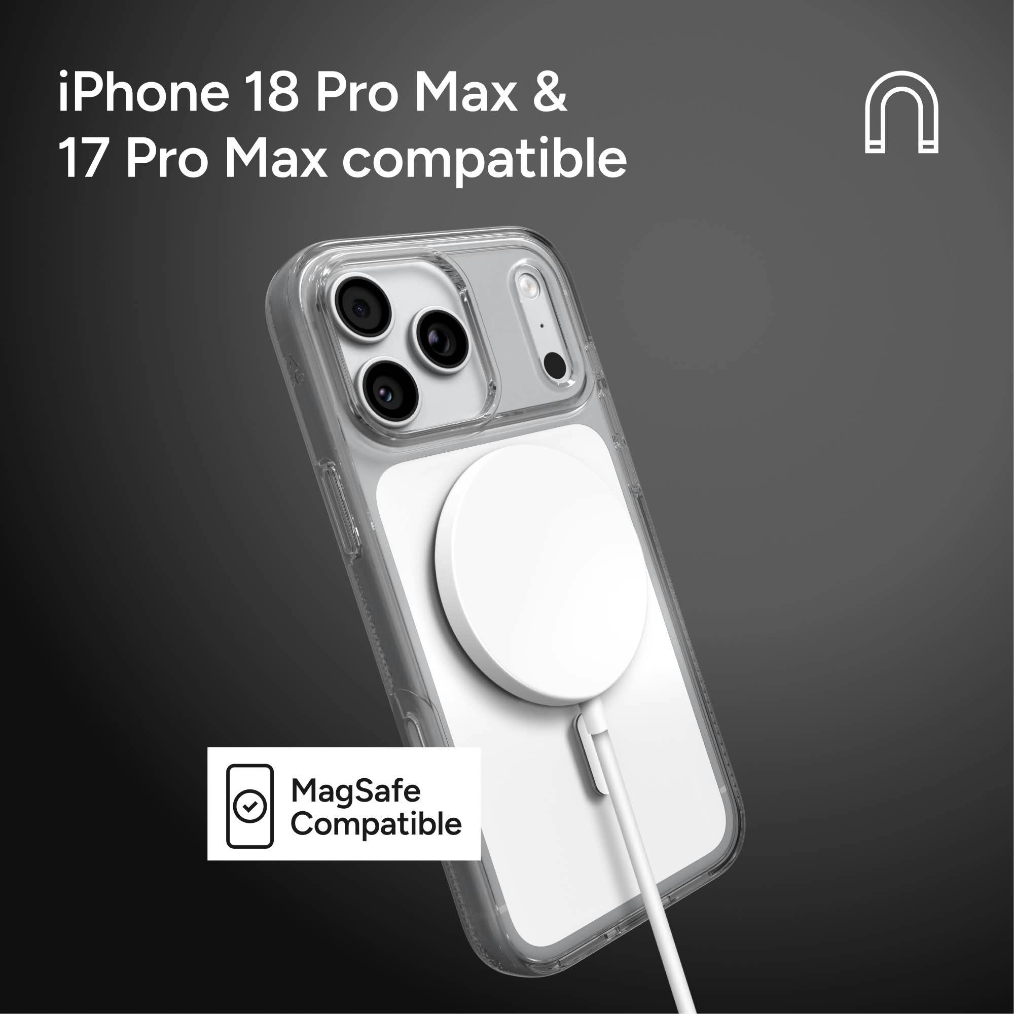 ZAGG iPhone 17 Pro Max / 18 Pro Max MagSafe Crystal Palace Hoesje Transparant