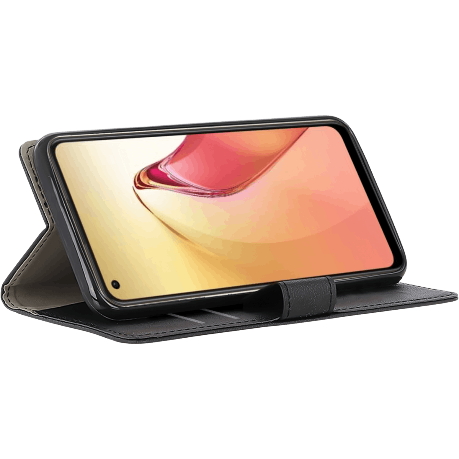 Just in Case Reno8 Pro Portemonnee Hoesje Zwart