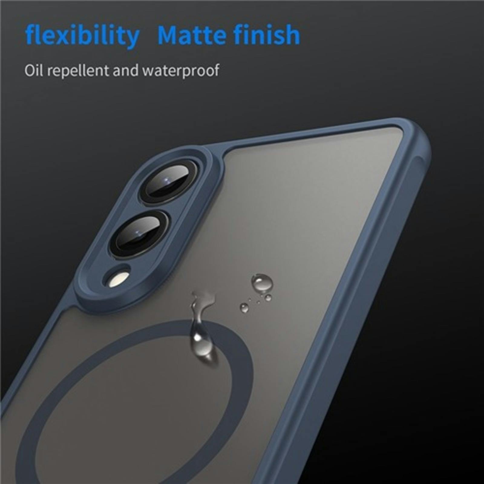 CaseBody Samsung S25 Edge Slim Anti-Shock MagSafe Hoesje Blauw