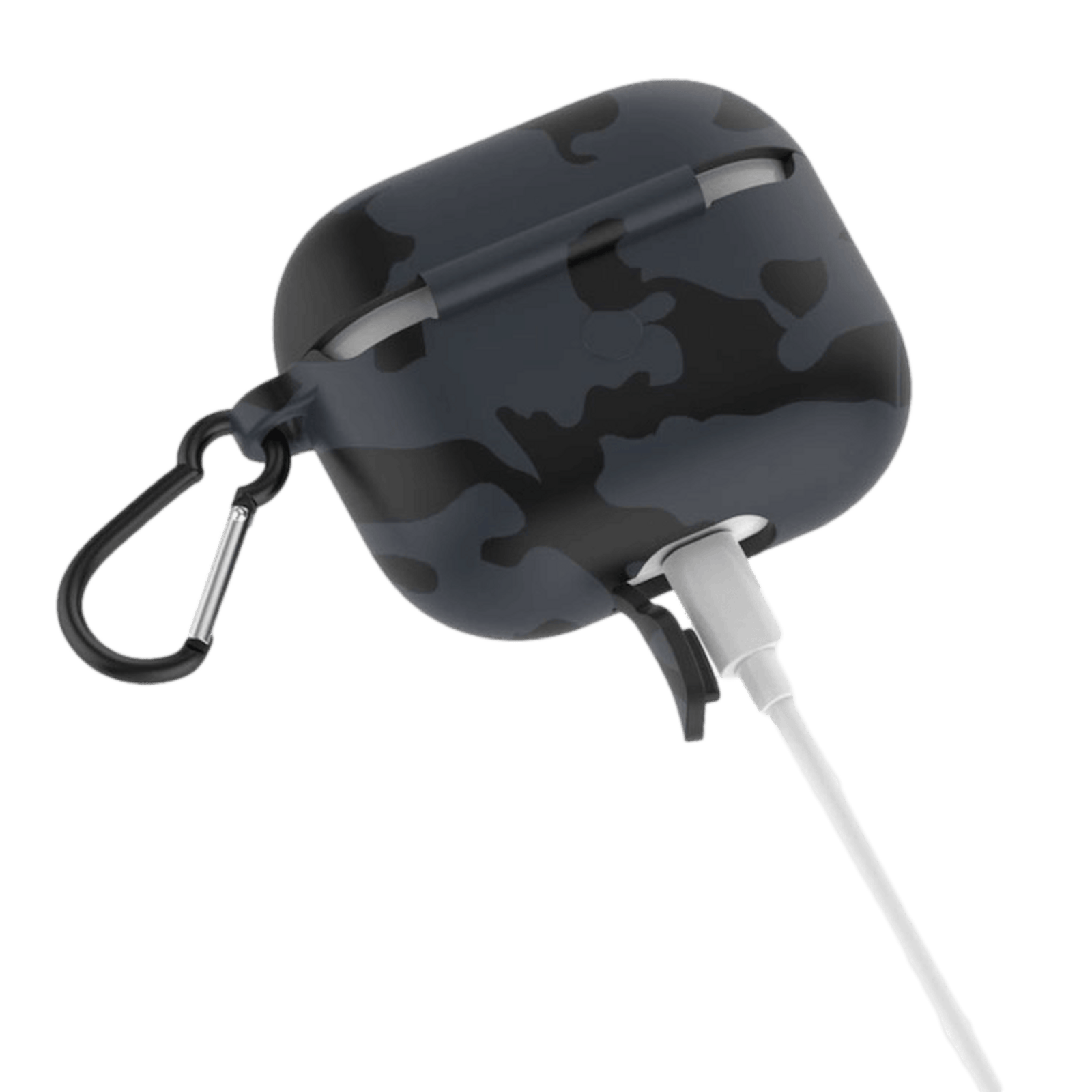 CaseBody Drop Proof Siliconen Hoes voor AirPods 3 Camo Grijs