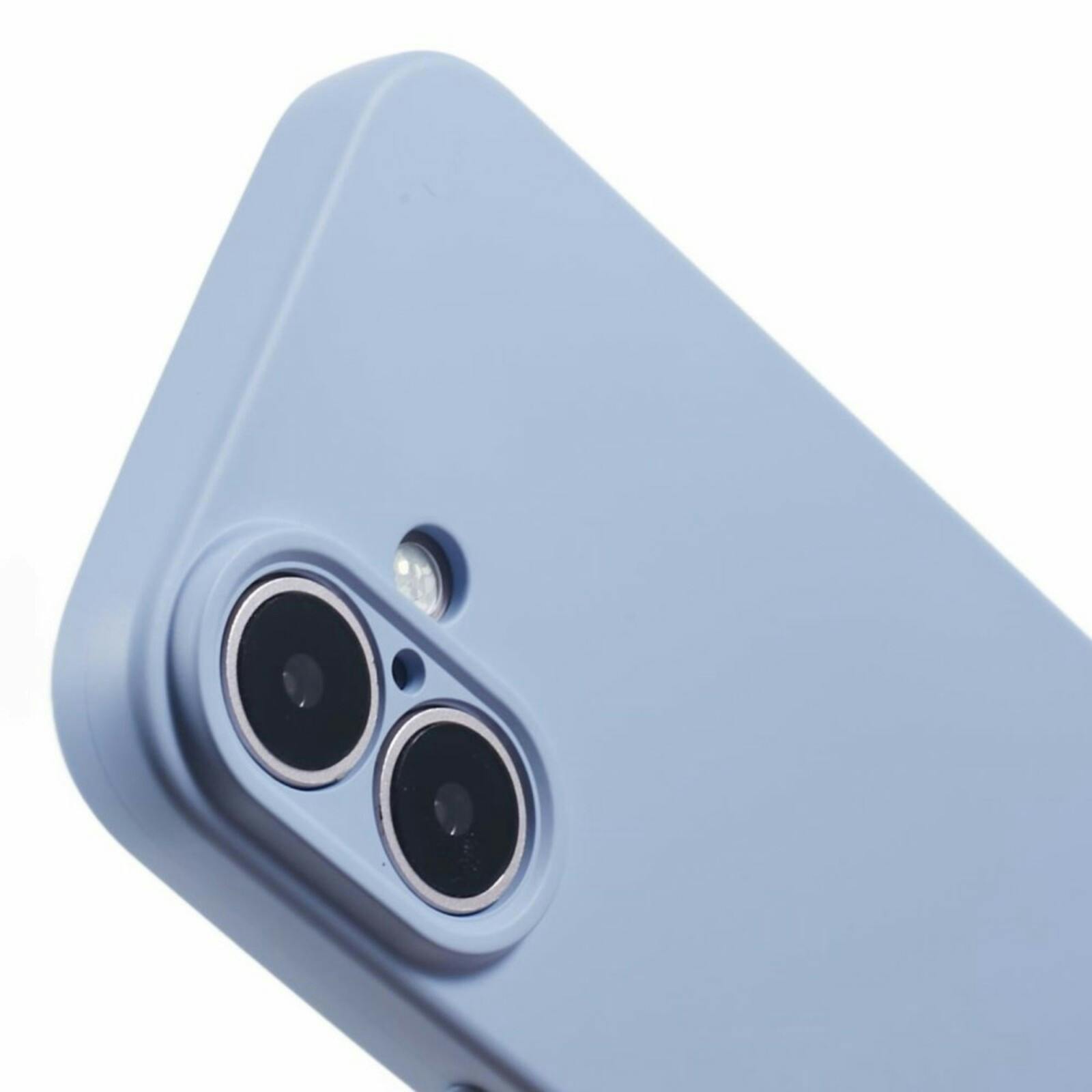 Mocaa Apple iPhone 16 Plus Lens Protection Hoesje Blauwgrijs
