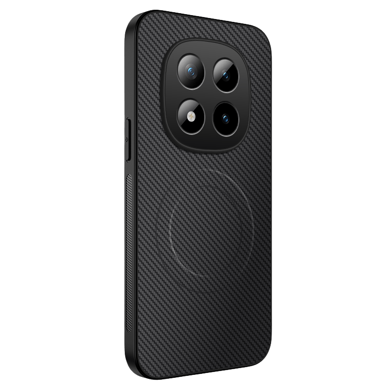 CaseBody Xiaomi Redmi Note 15 Pro+ 5G Carbon Fiber Magnetic Hoesje Zwart