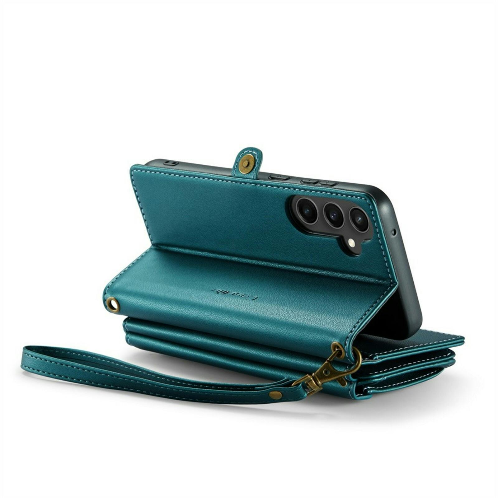 Caseme Samsung S23 FE Clutch Wallet met Koord Groen