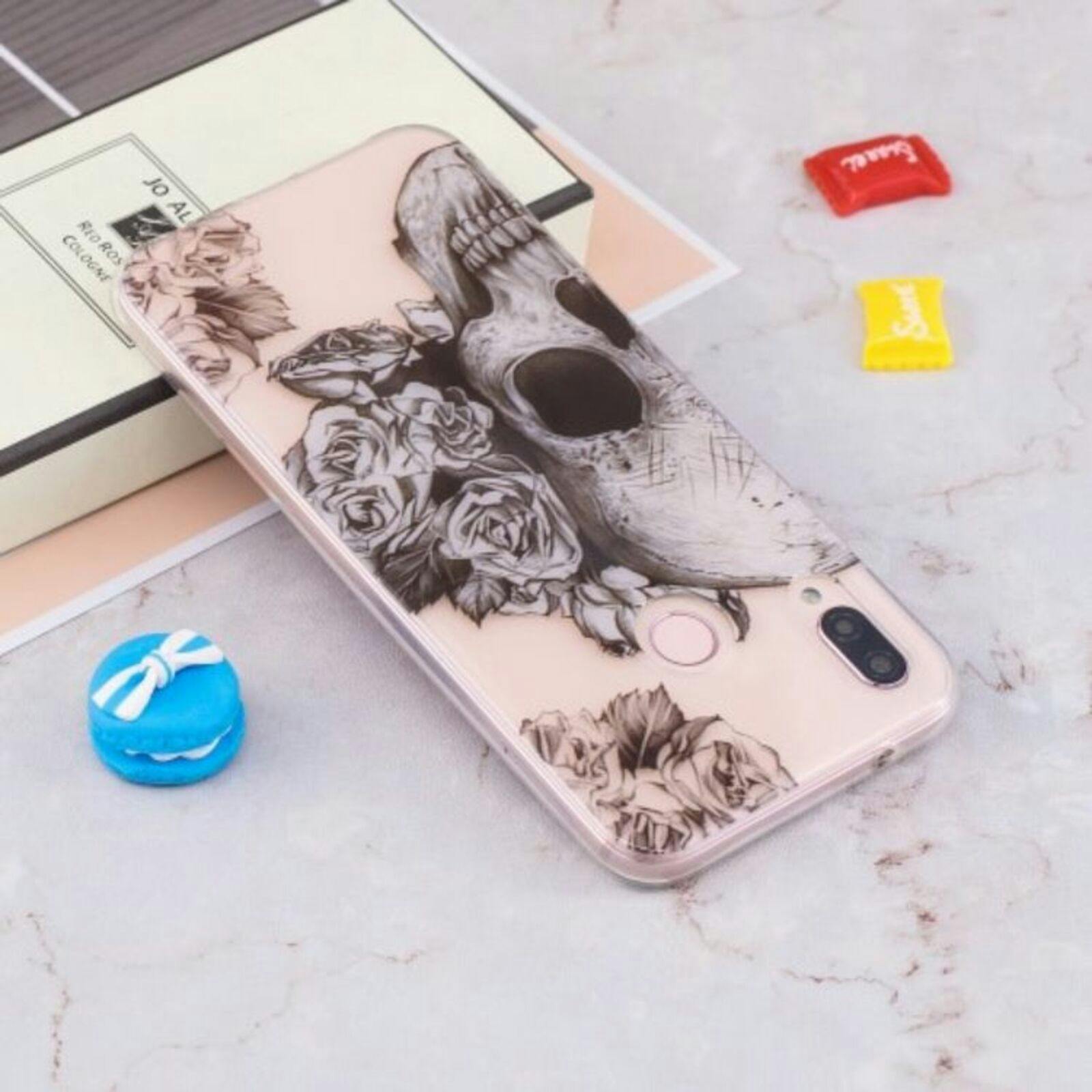 Mocaa Huawei P20 Lite Hoesje Skull Meerkleurig