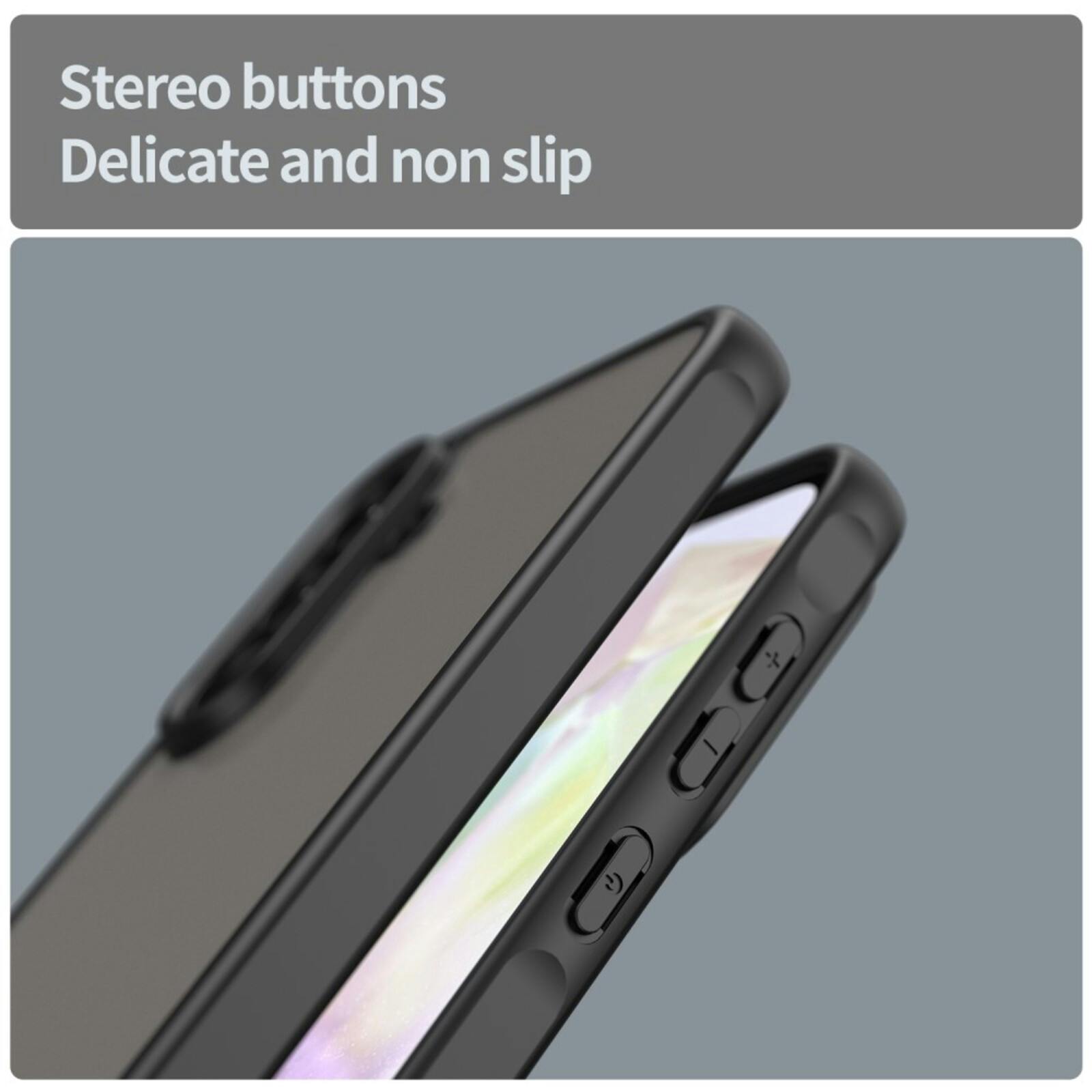 Mocaa Samsung Galaxy A56 Slim Anti-Shock Hoesje Zwart