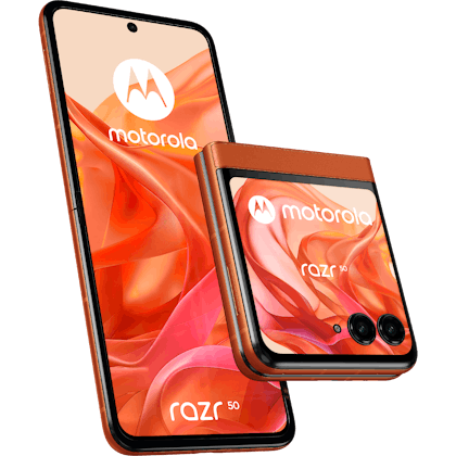 Motorola Razr 50 Spritze Orange - Voorkant & achterkant