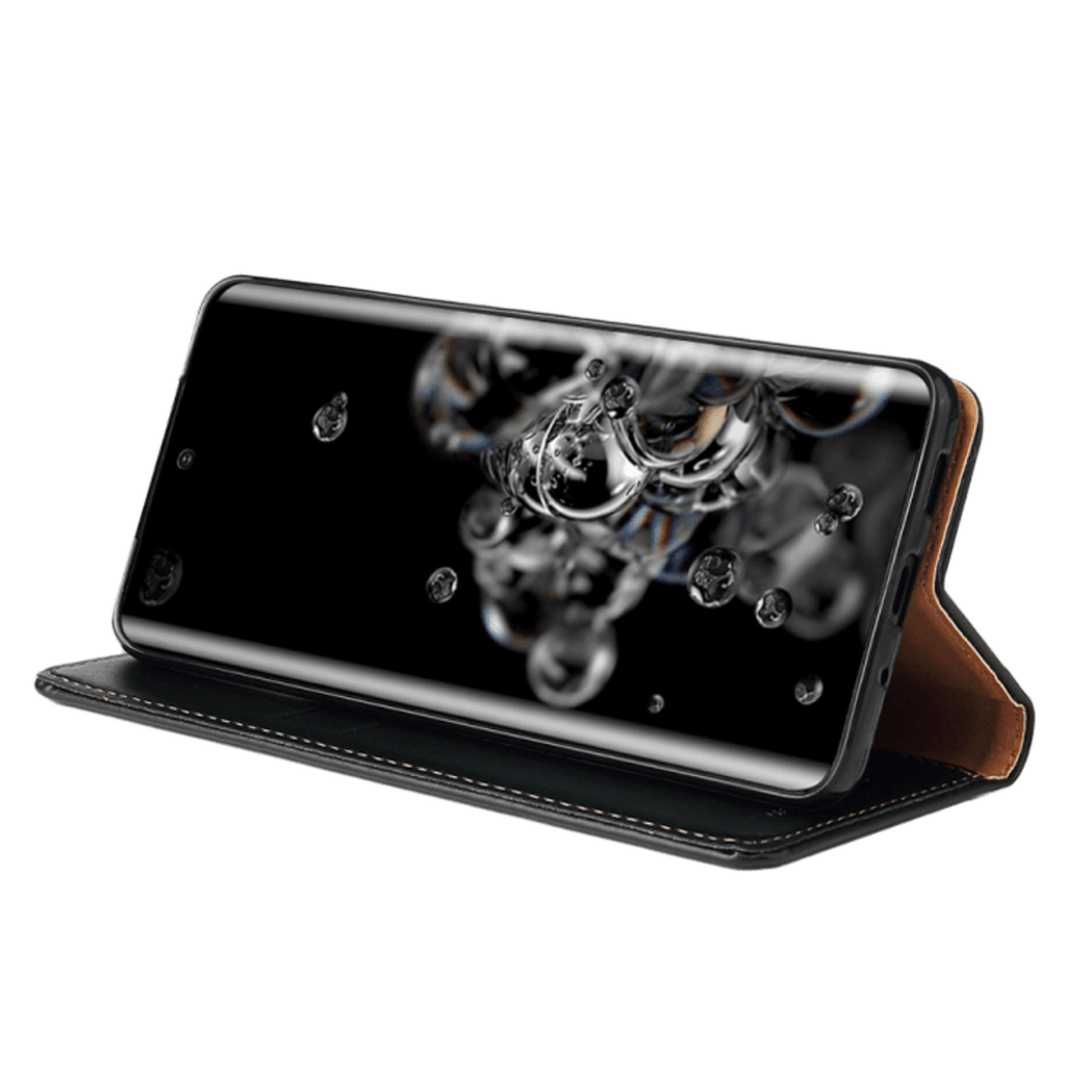 Fierre Shann Samsung Galaxy S20 Ultra Slim Wallet Hoesje Zwart