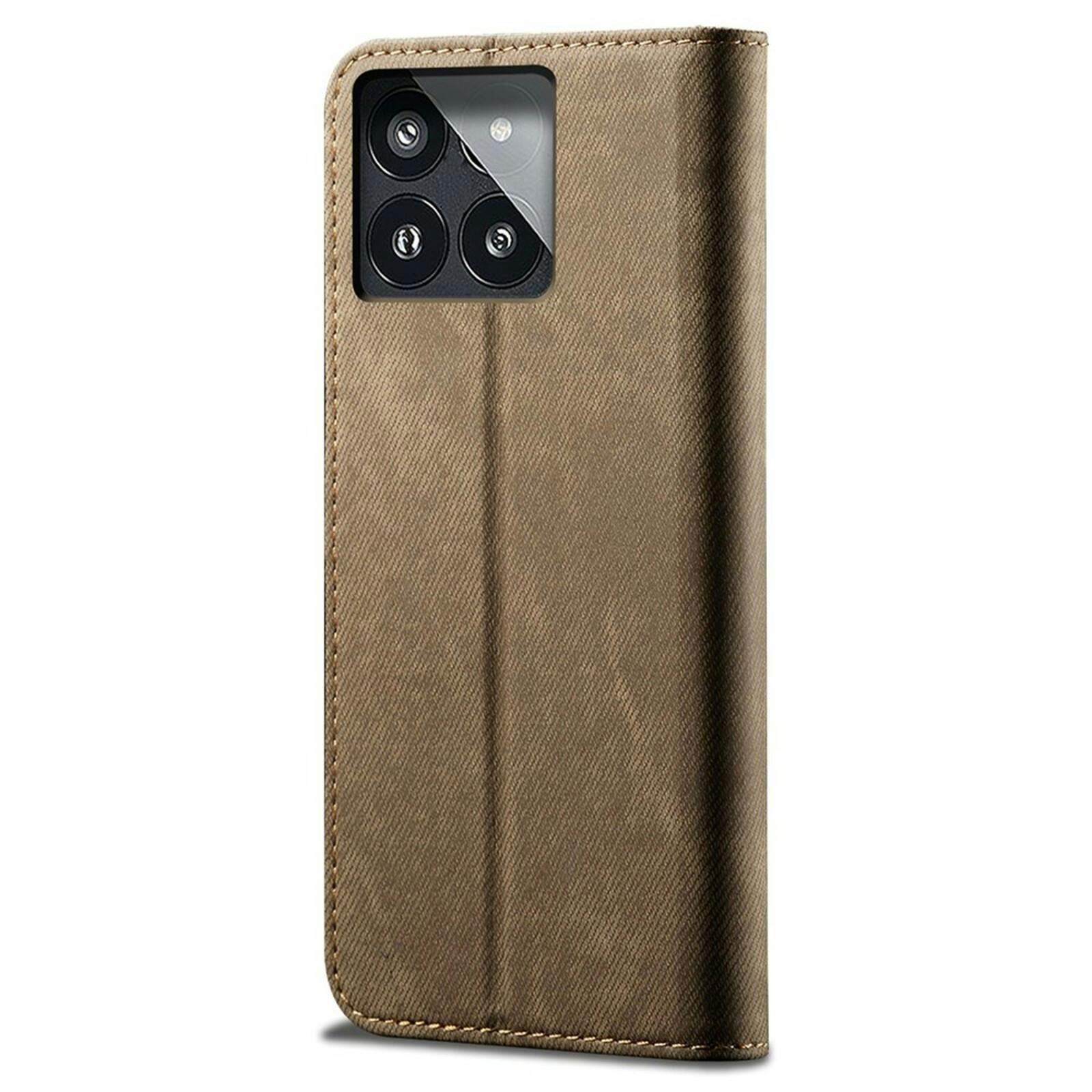 CaseBody POCO X6 Pro Denim Bookcase Bruin