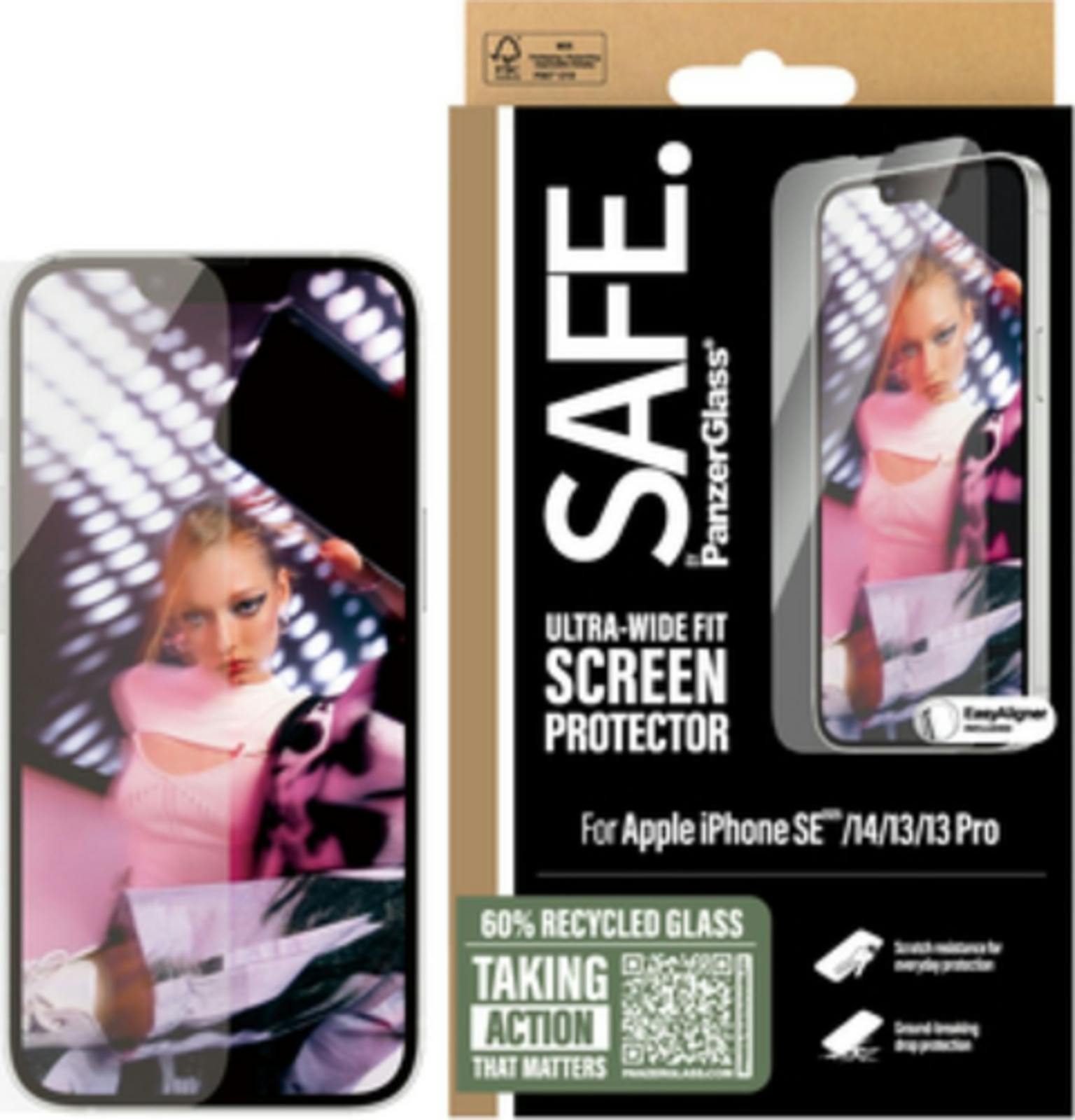 PanzerGlass SAFE iPhone 16e Glazen Screenprotector