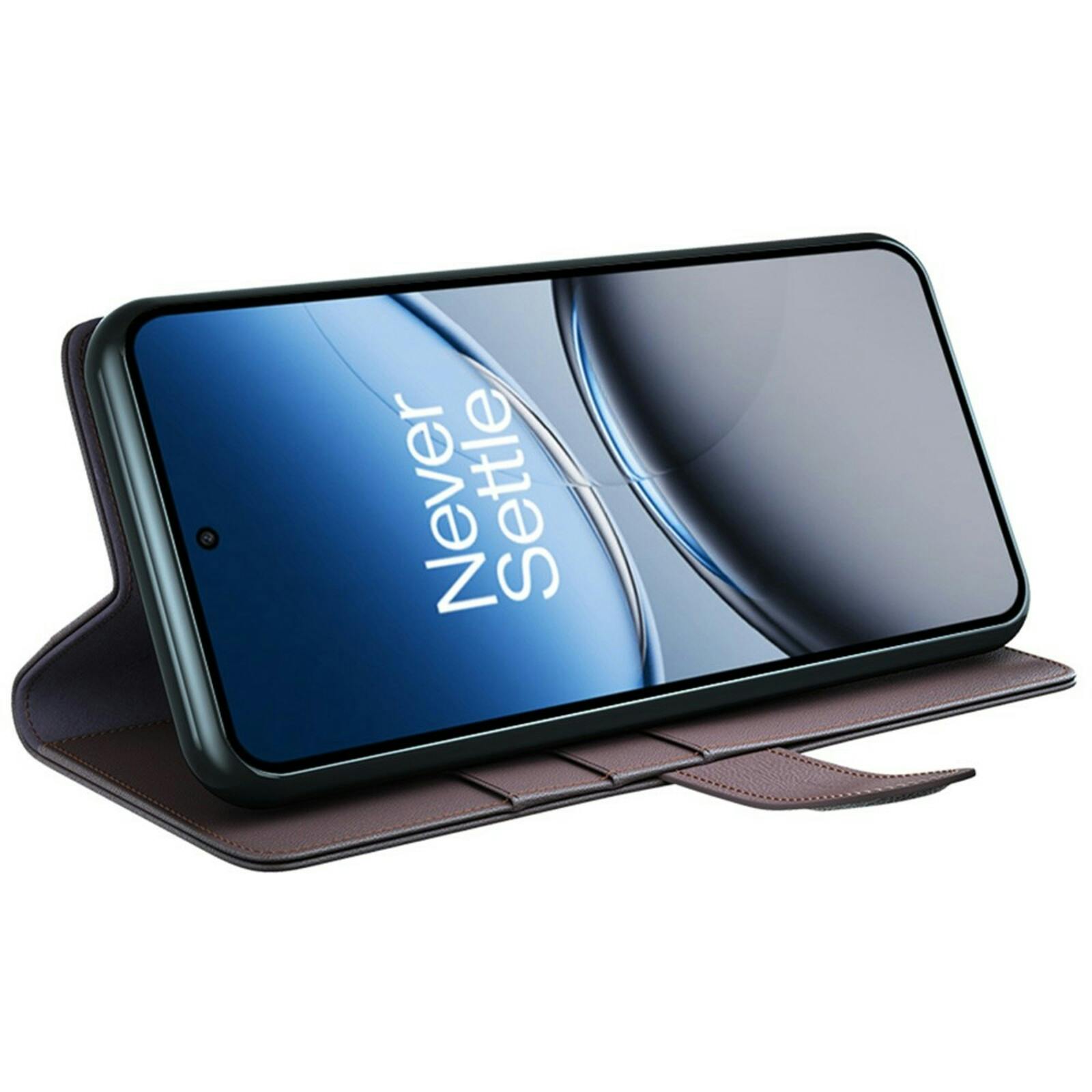 Fonexio OnePlus Nord 4 Luxe Lederen Book Case Bruin