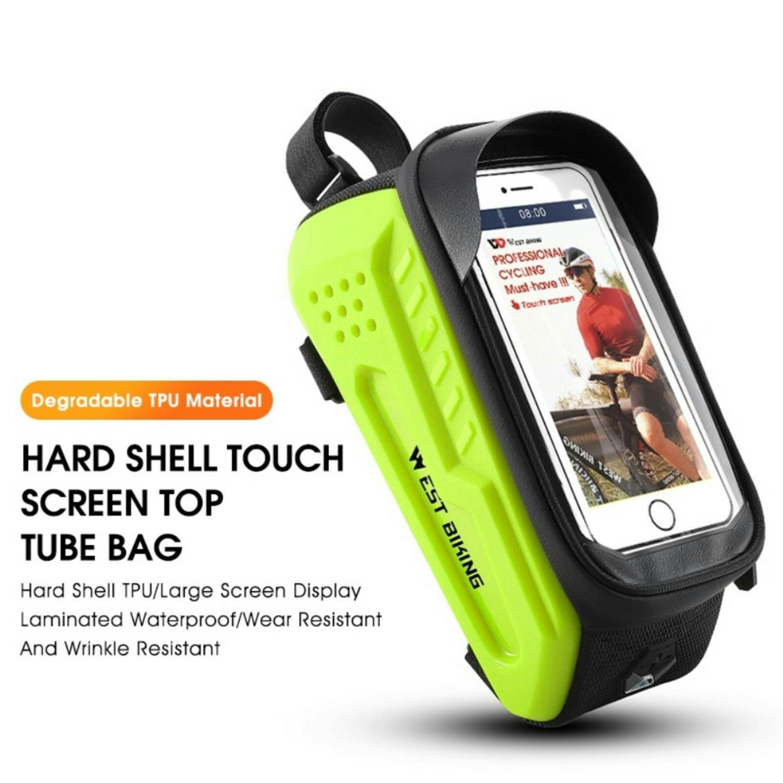 West Biking MTB Rugged Telefoonhoesje Fiets Geelgroen